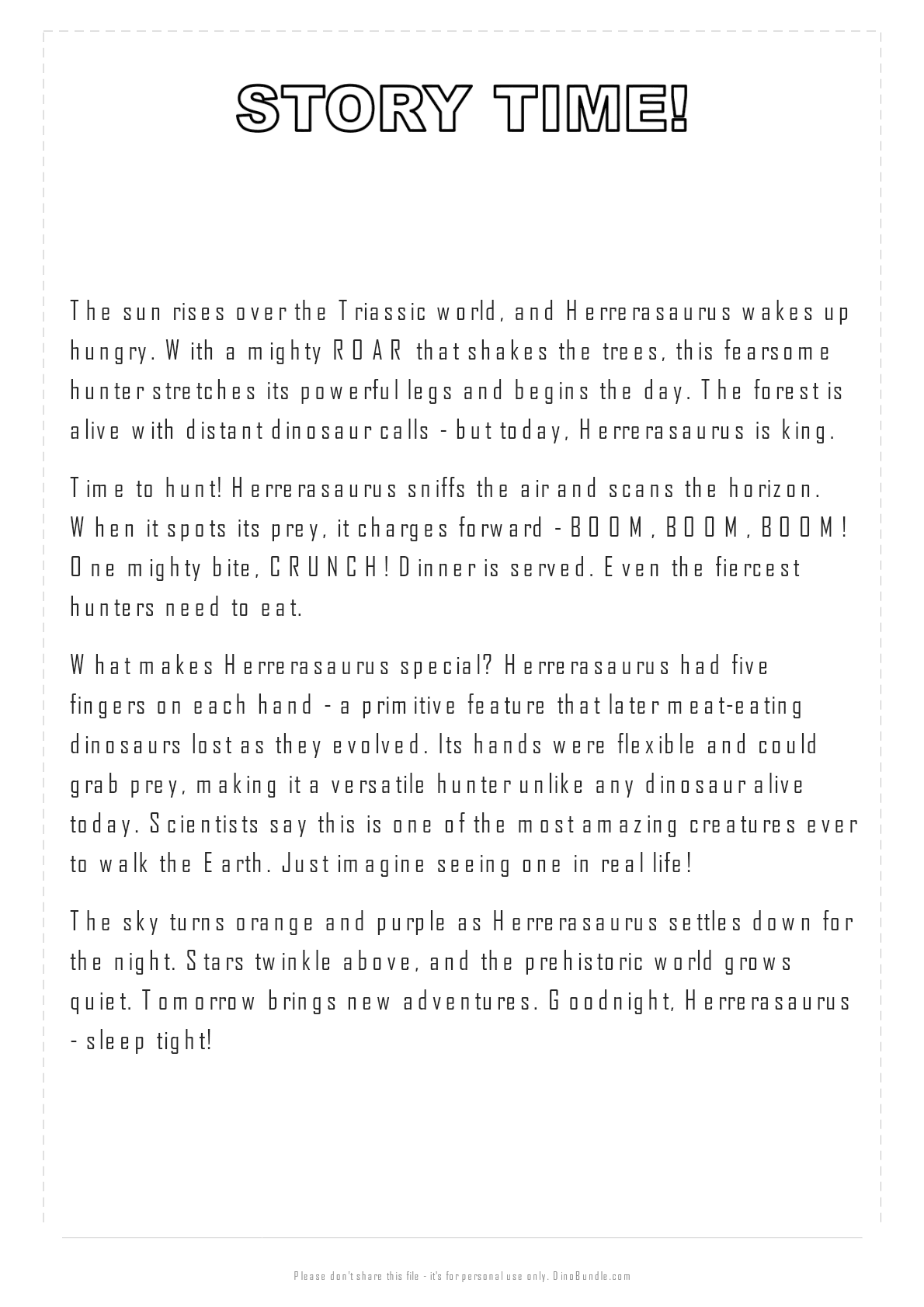 Herrerasaurus printable page 4