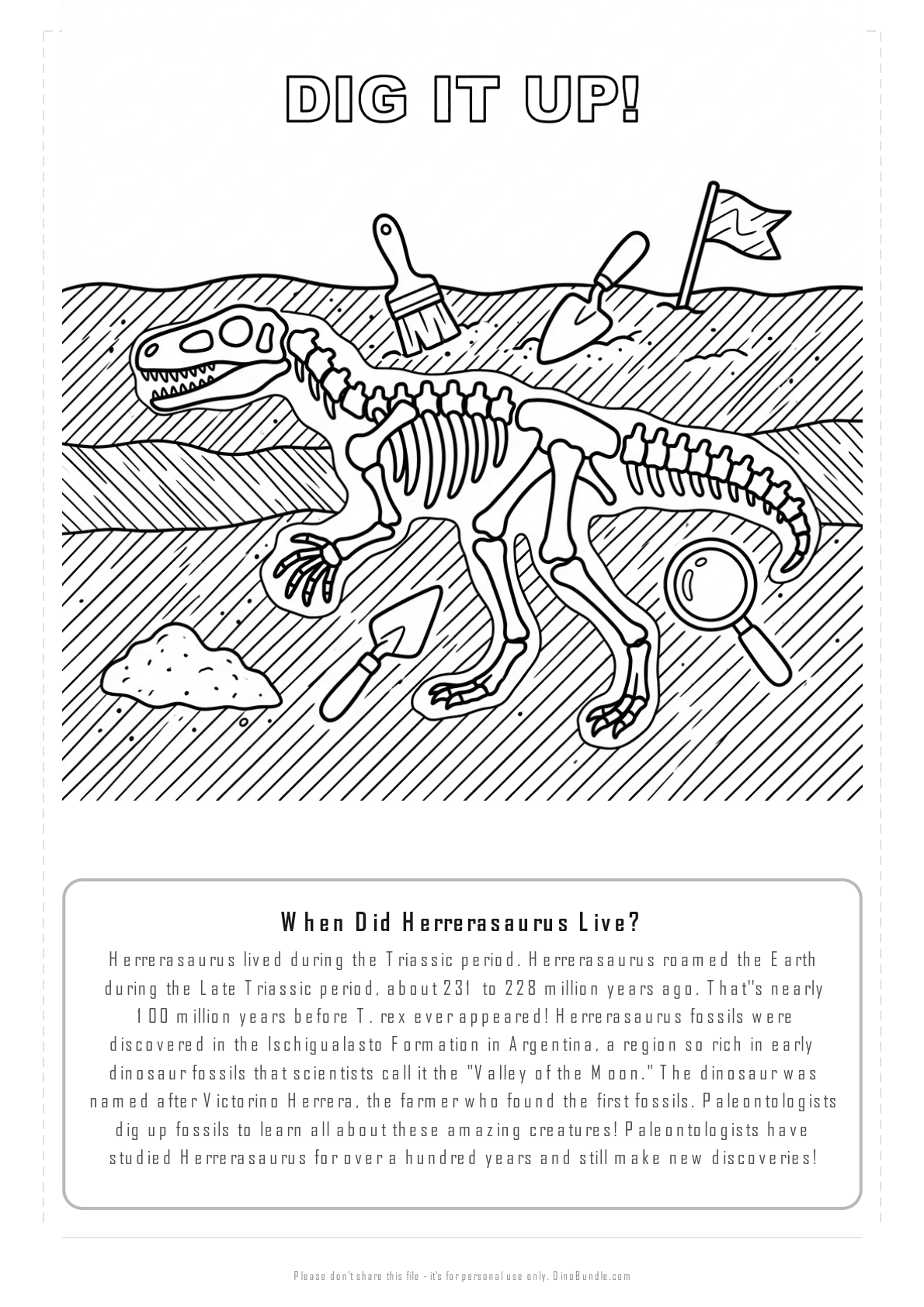 Herrerasaurus printable page 6