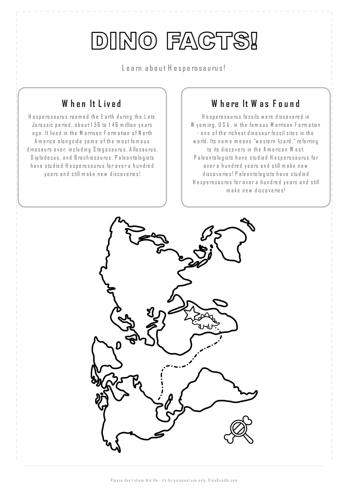 Hesperosaurus printable page 2