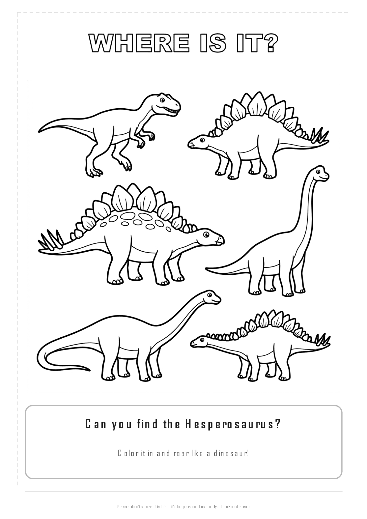 Hesperosaurus printable page 3
