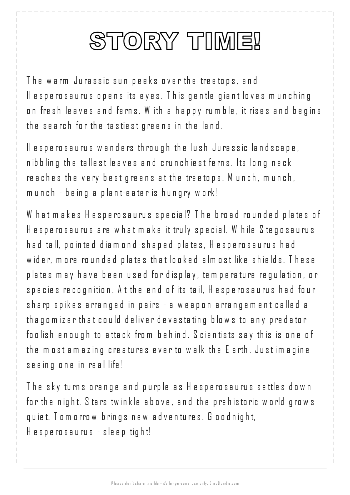 Hesperosaurus printable page 4