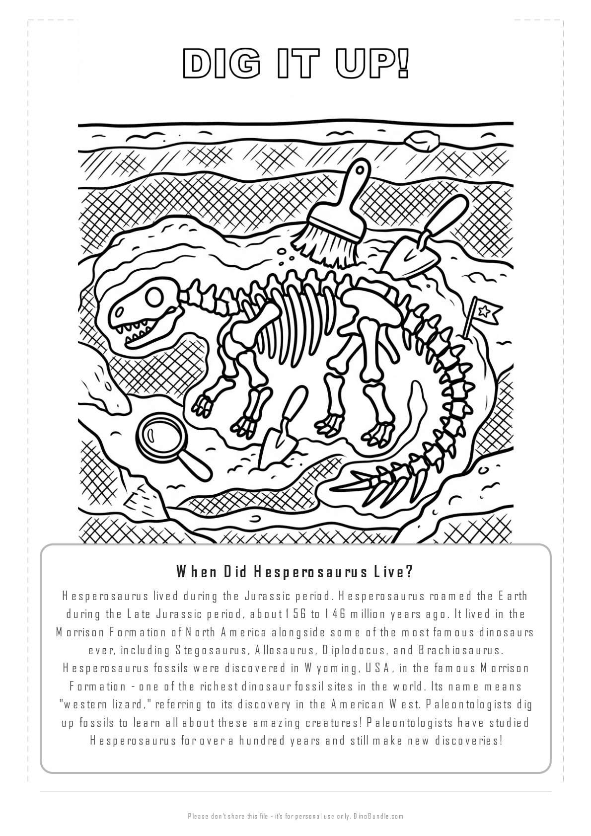 Hesperosaurus printable page 6