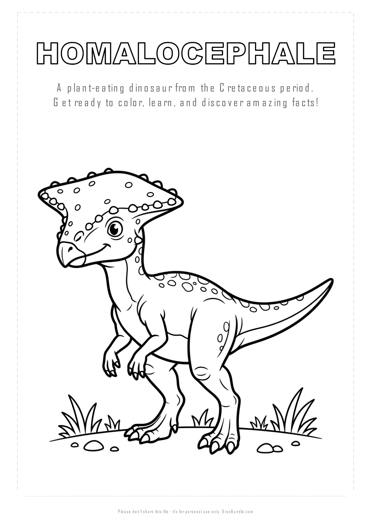 Homalocephale printable page 1
