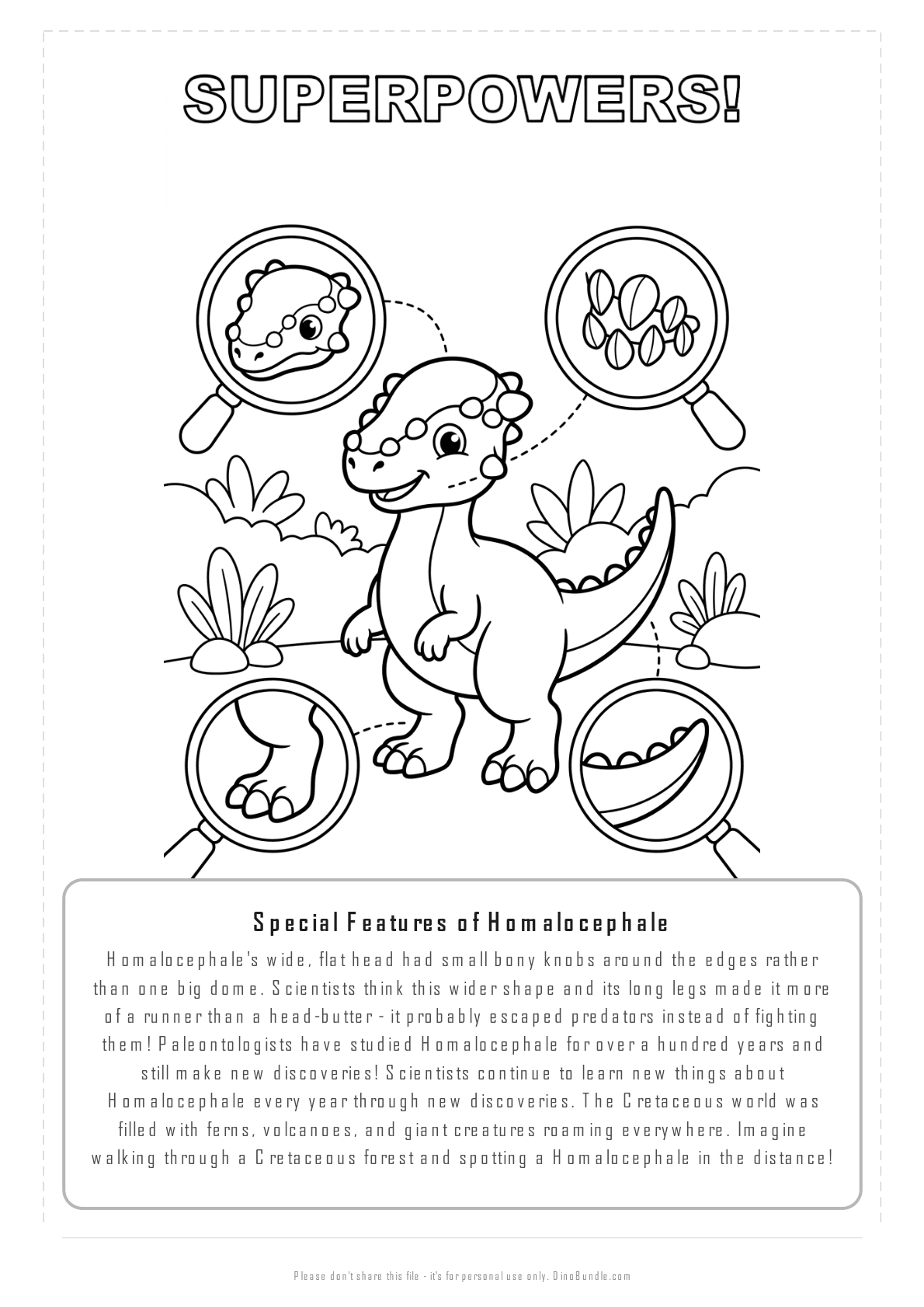 Homalocephale printable page 7