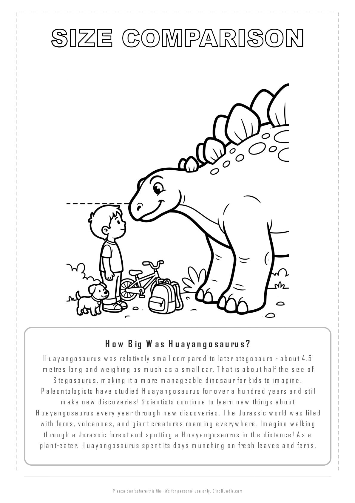 Huayangosaurus printable page 8