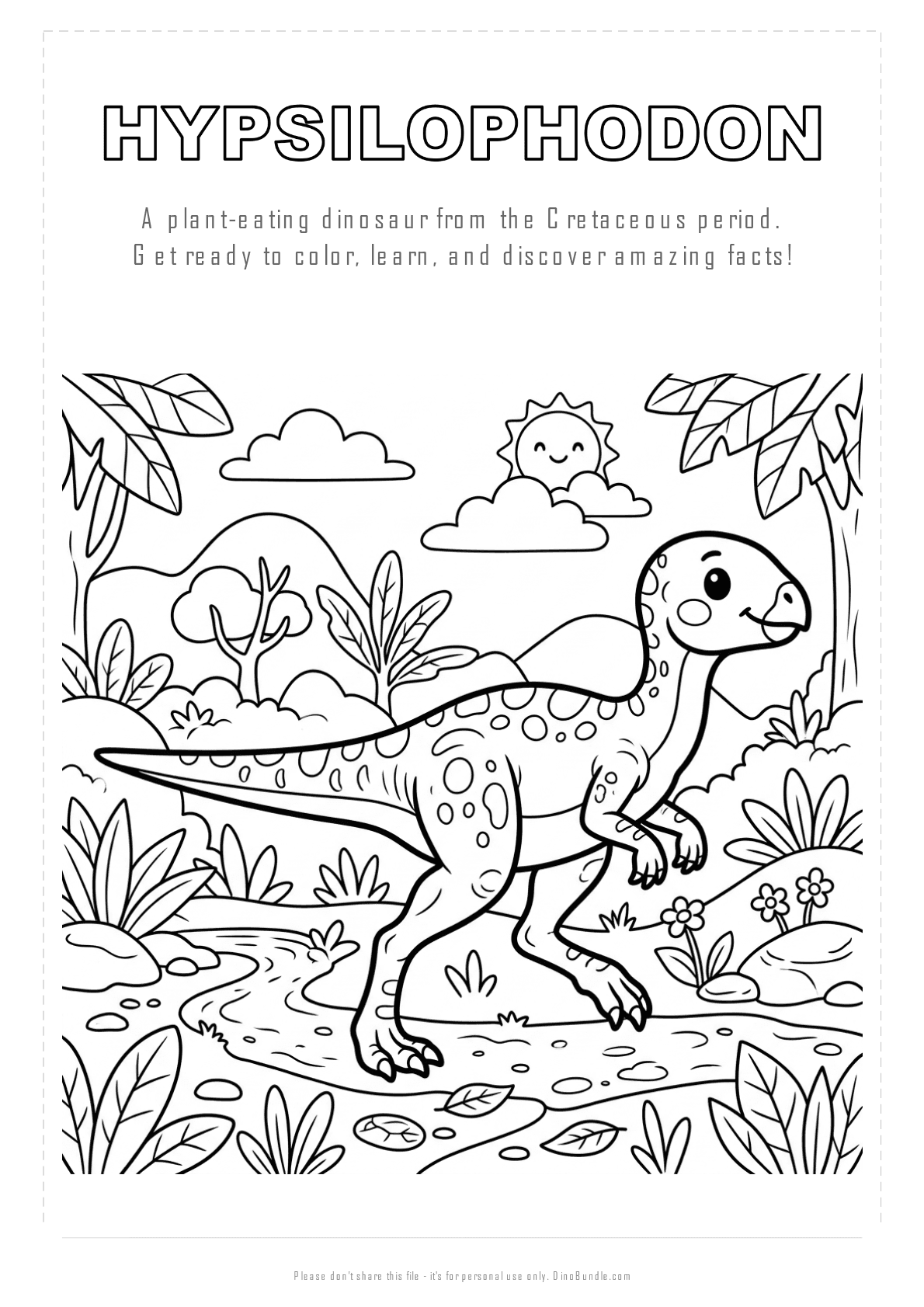 Hypsilophodon printable page 1