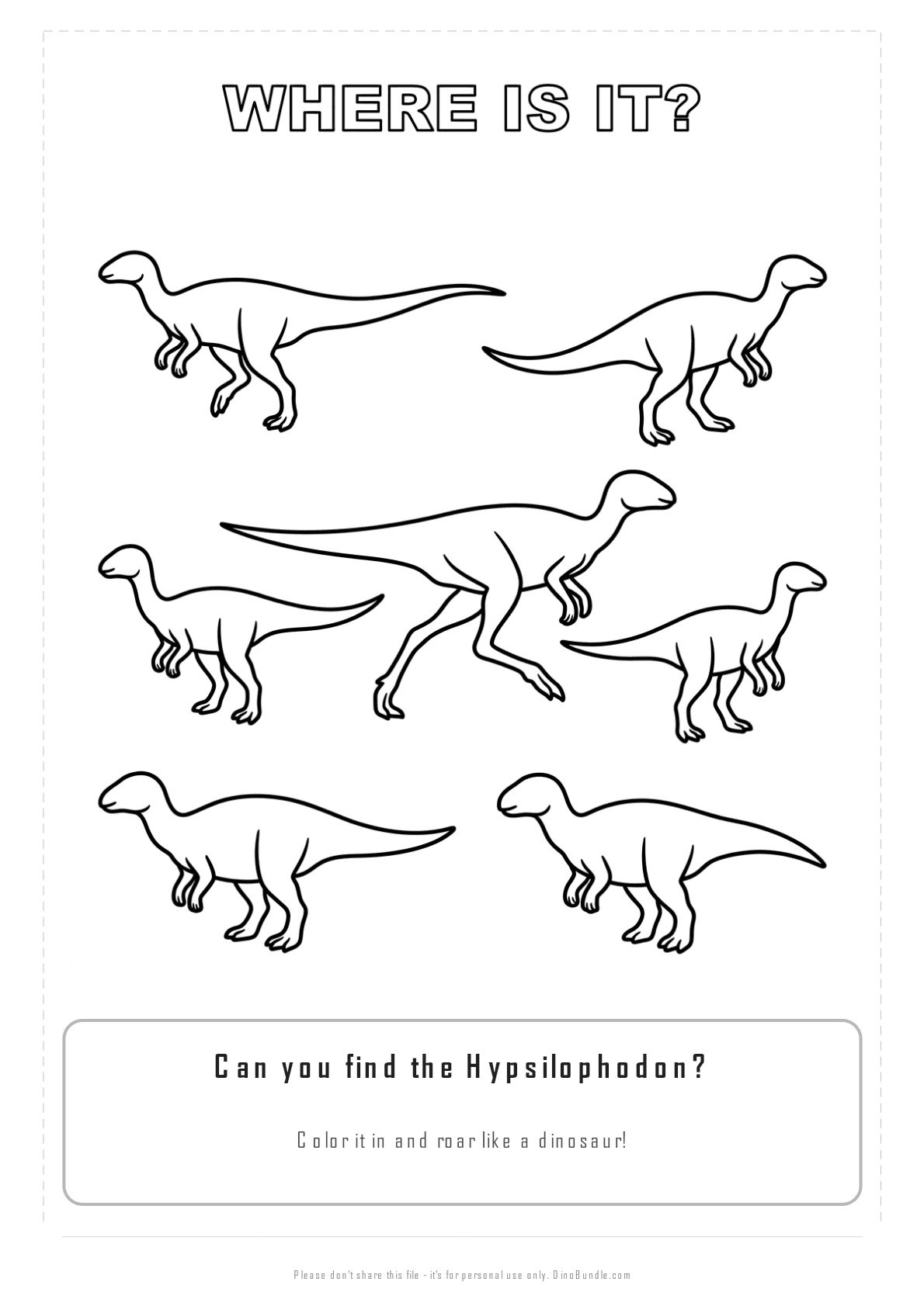 Hypsilophodon printable page 3