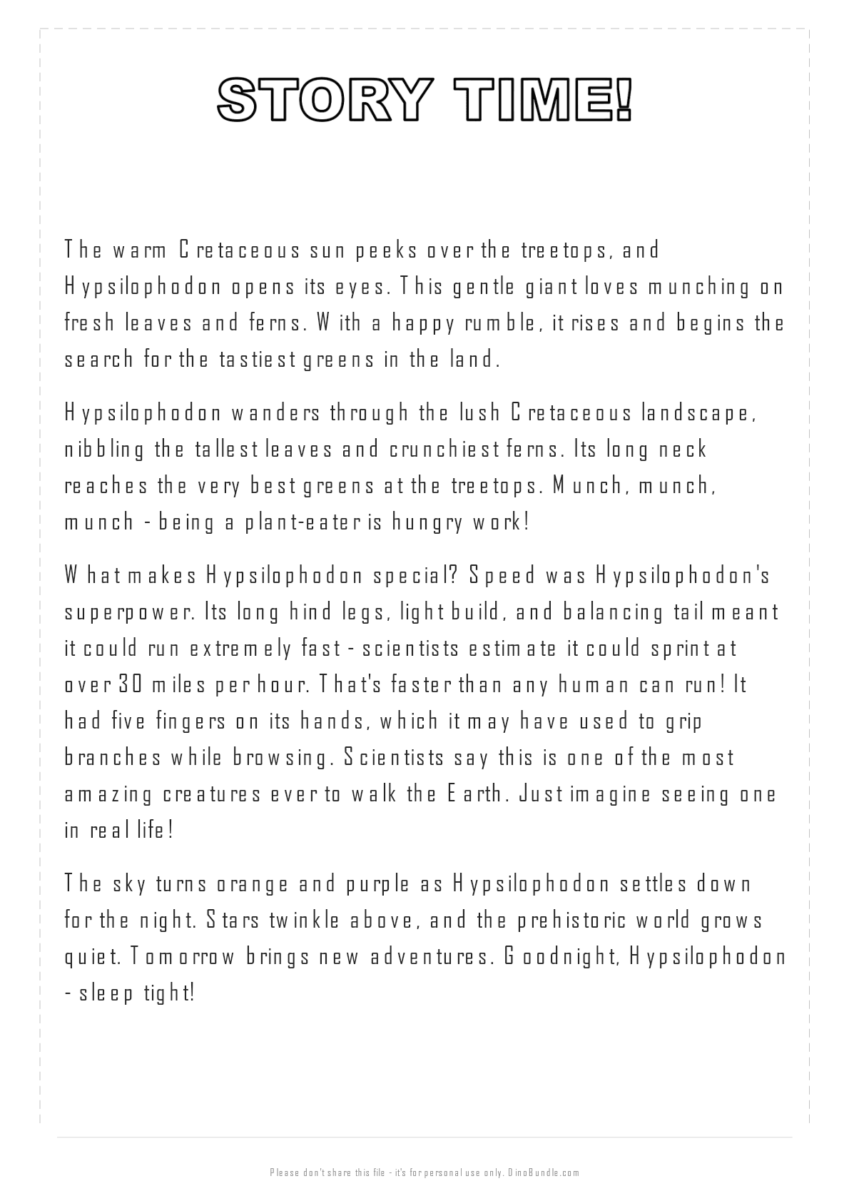 Hypsilophodon printable page 4