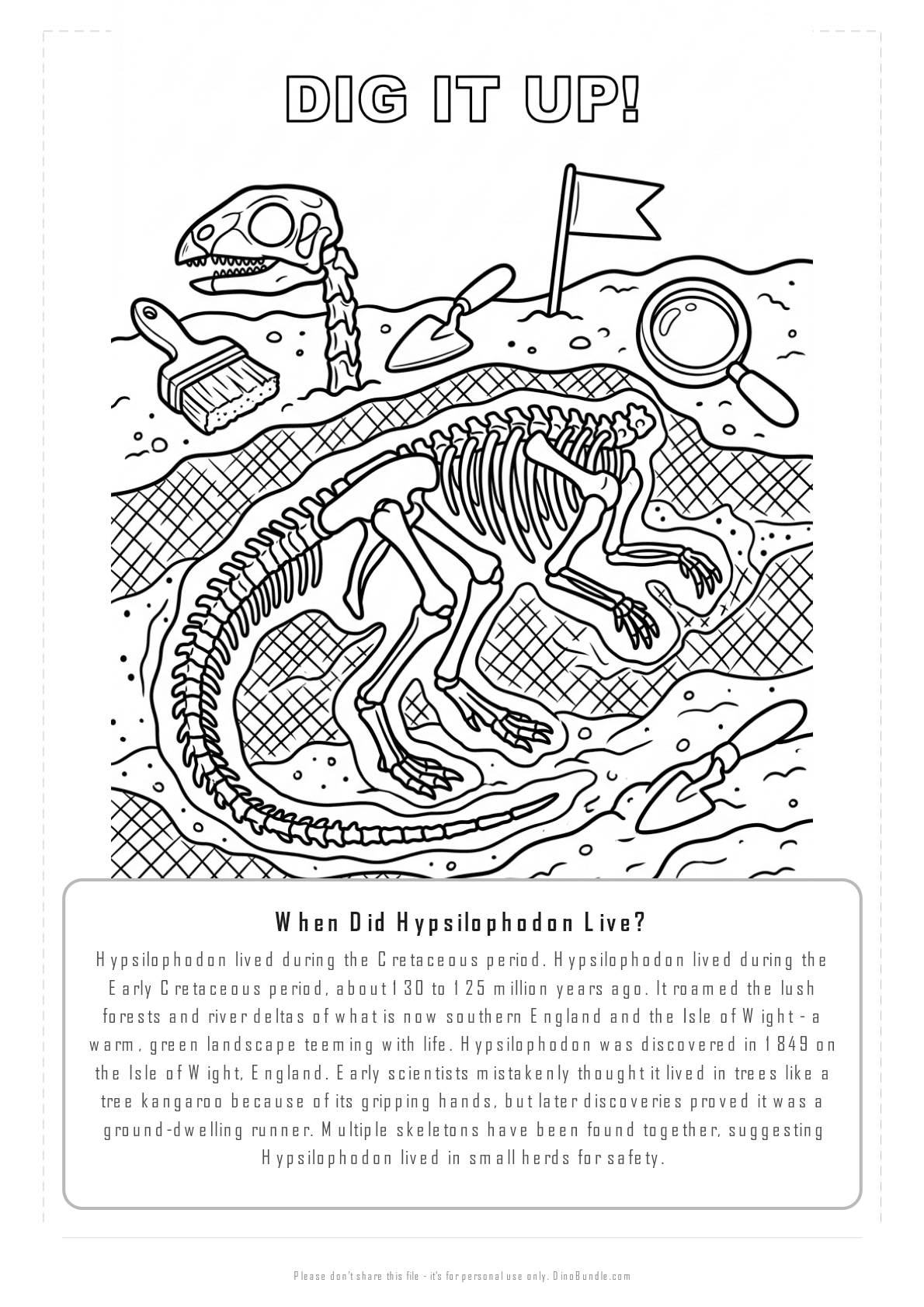 Hypsilophodon printable page 6