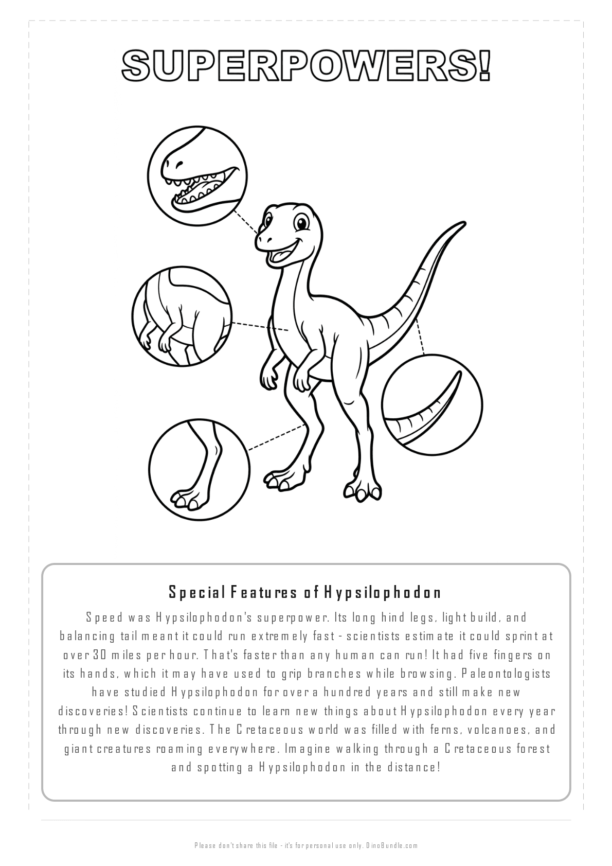 Hypsilophodon printable page 7