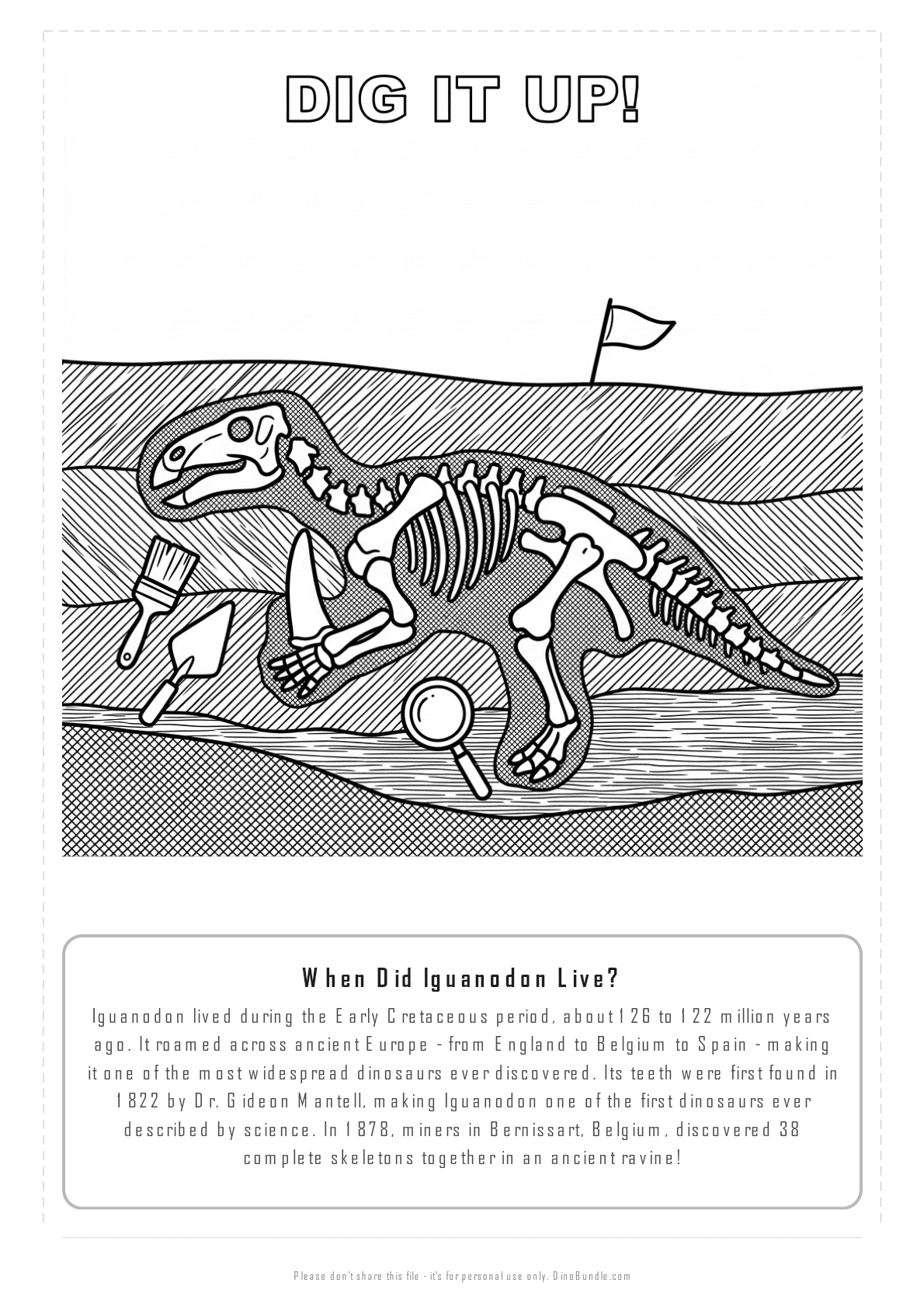 Iguanodon printable page 6