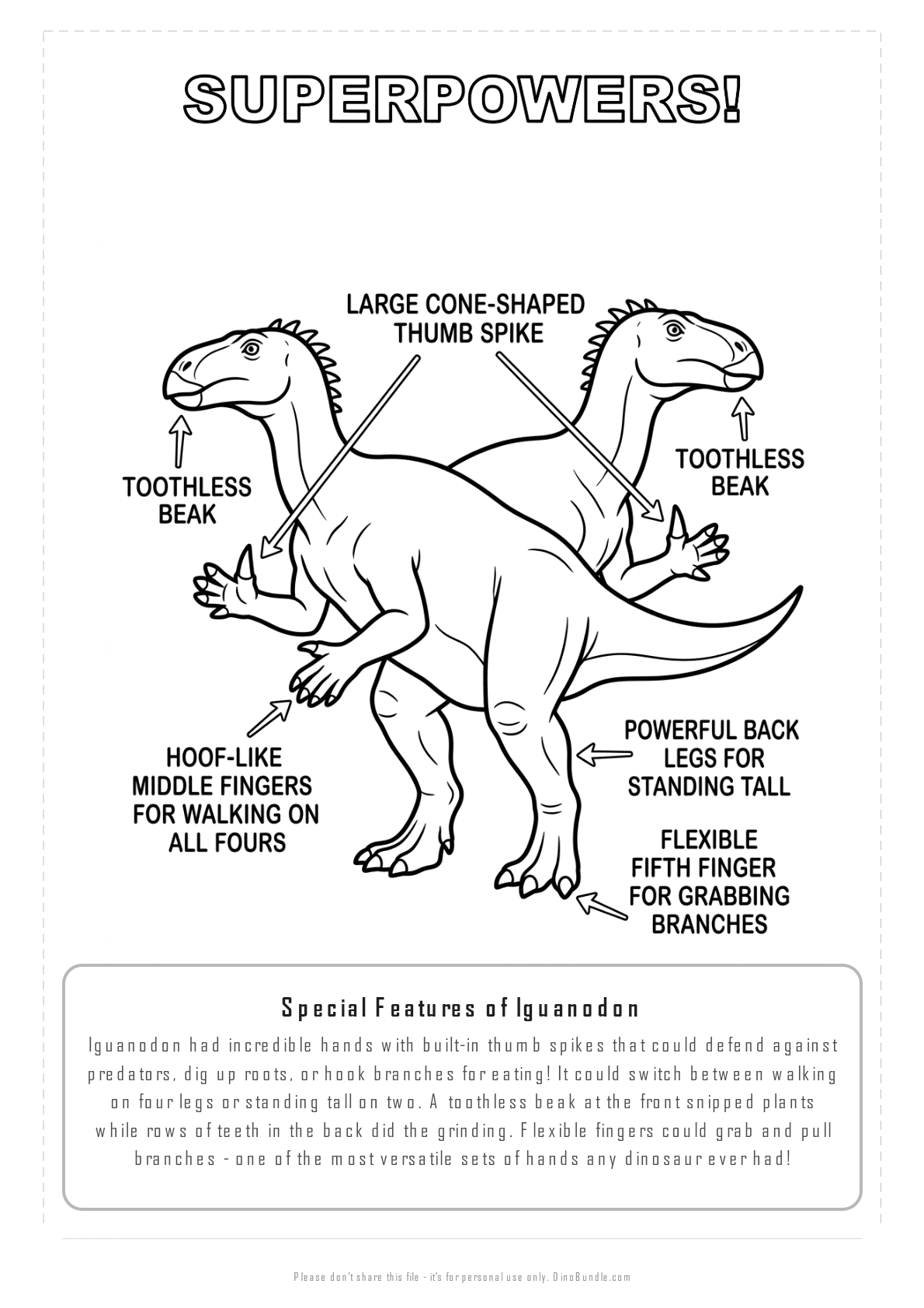 Iguanodon printable page 7