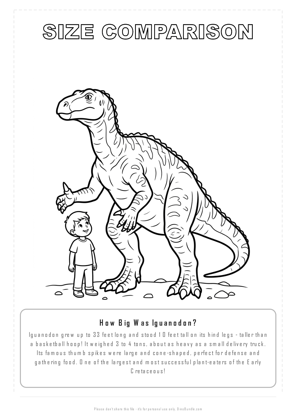 Iguanodon printable page 8