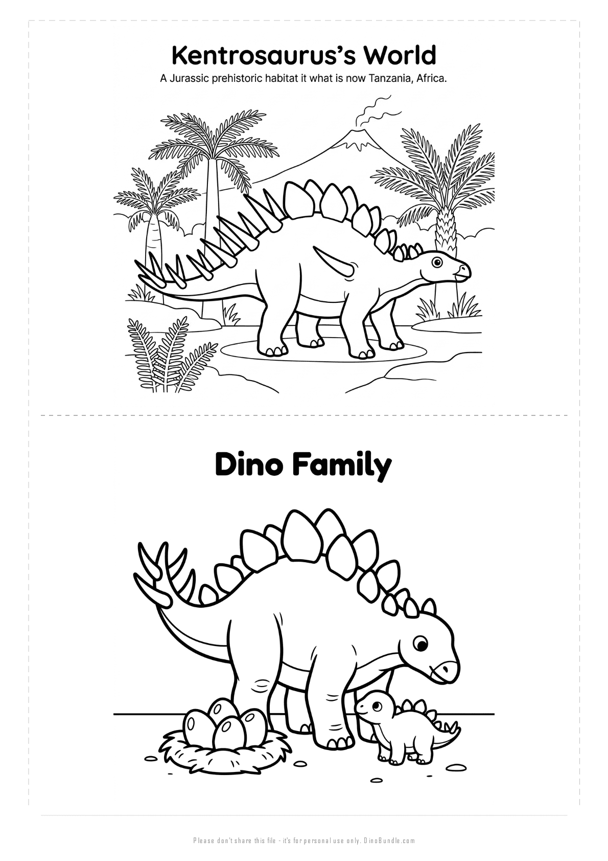 Kentrosaurus printable page 5