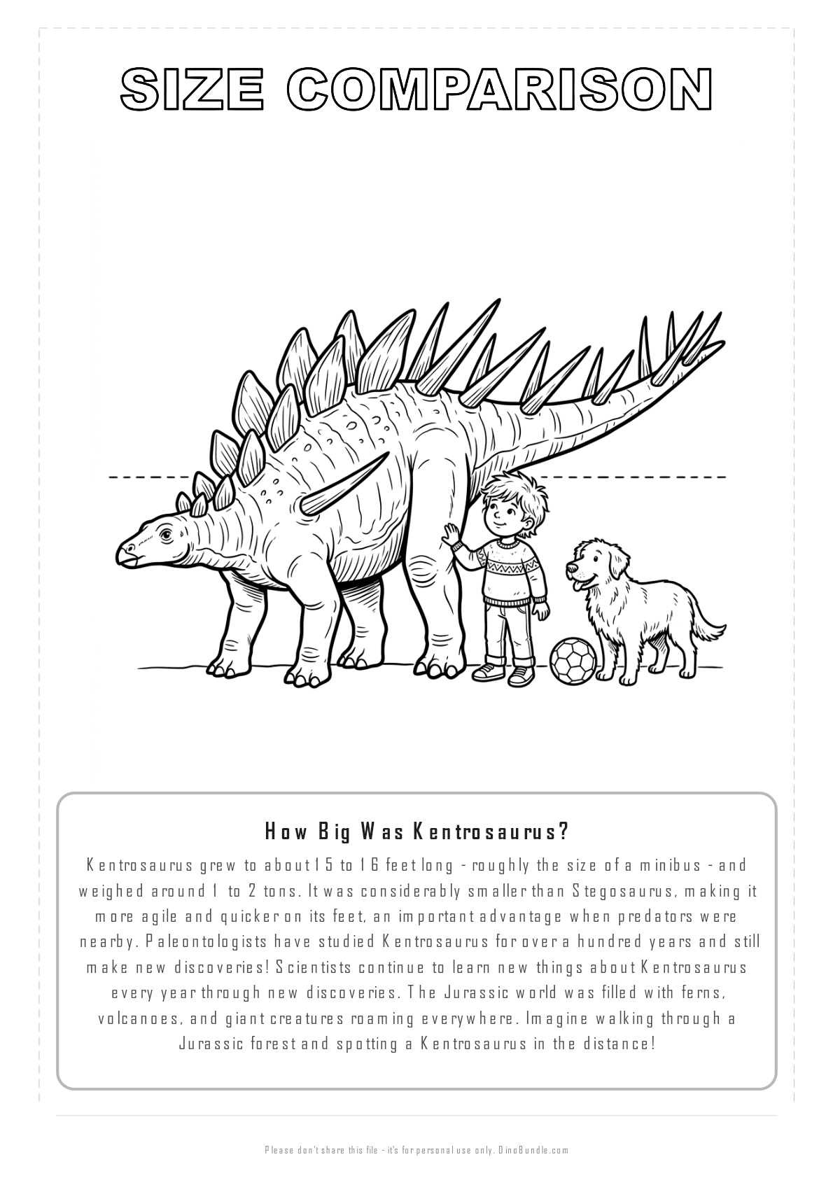 Kentrosaurus printable page 8