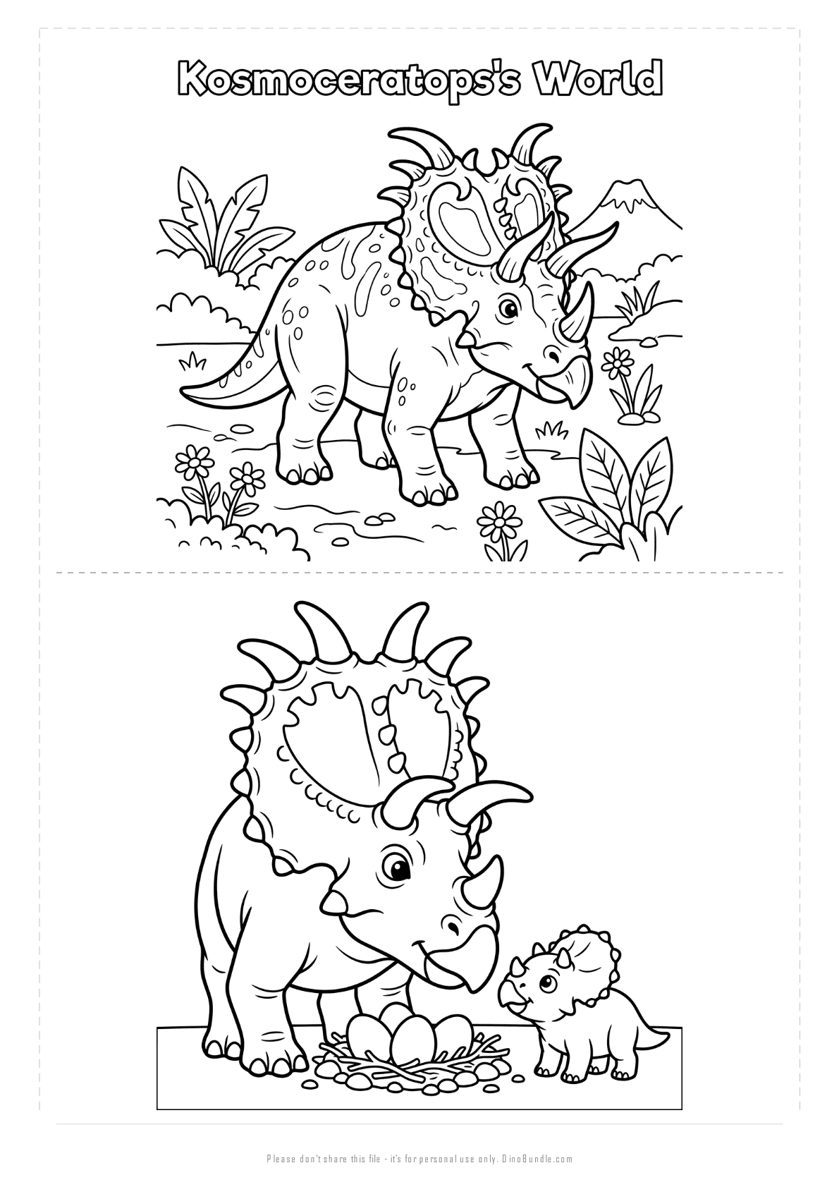Kosmoceratops printable page 5