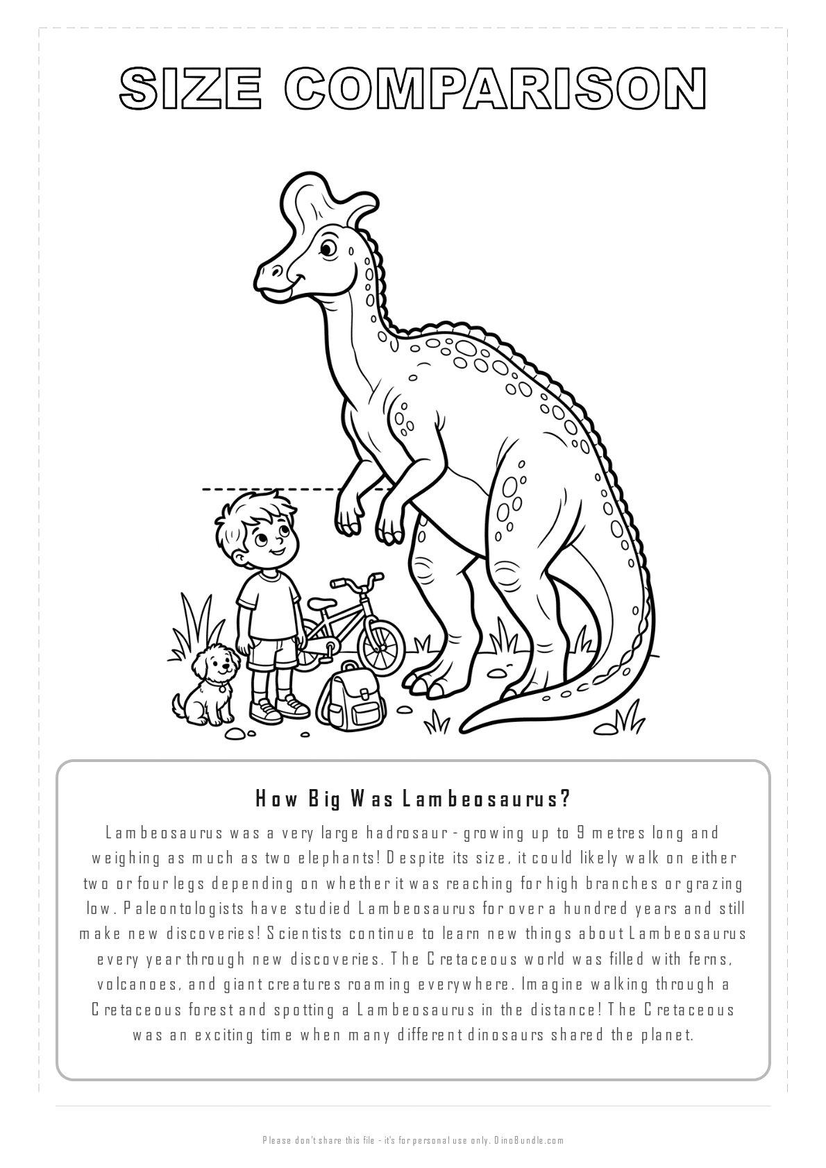 Lambeosaurus printable page 8