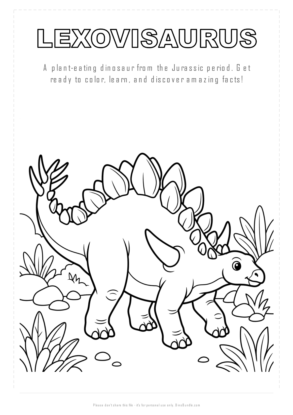 Lexovisaurus printable page 1
