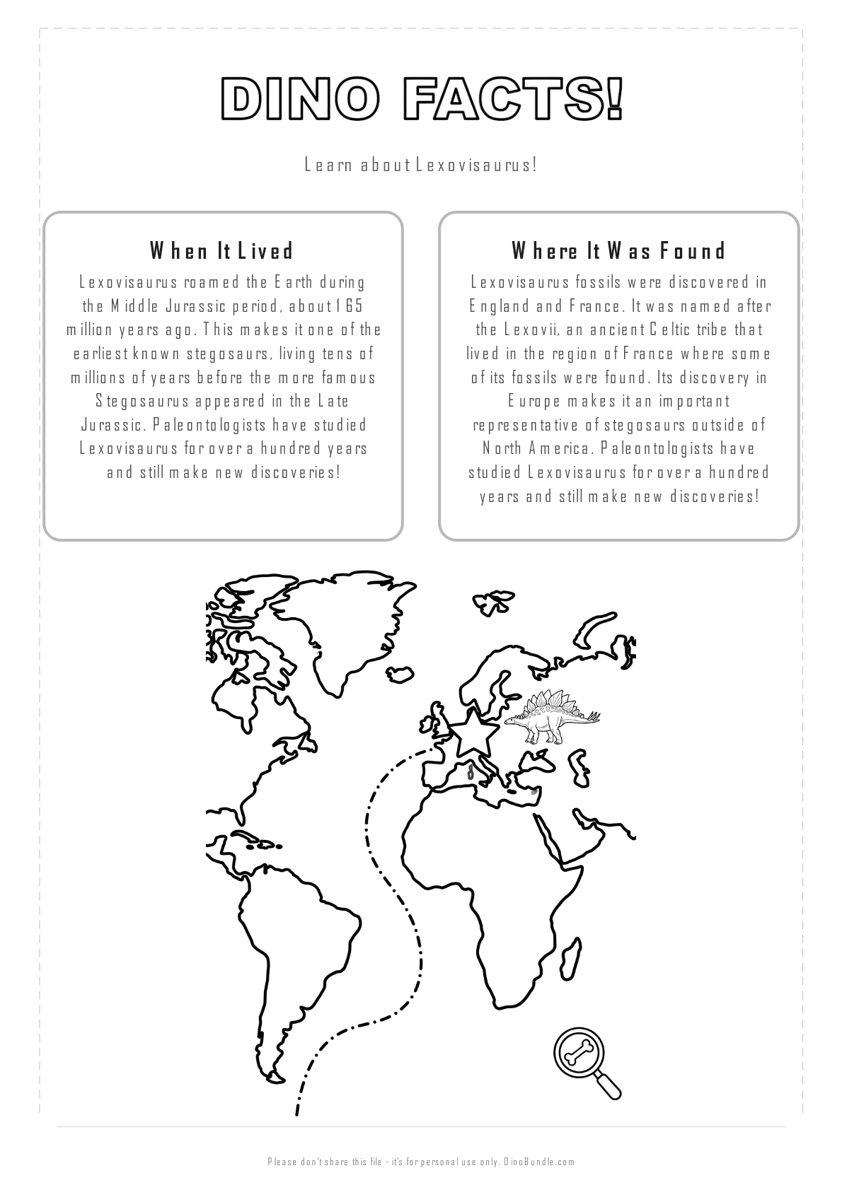 Lexovisaurus printable page 2
