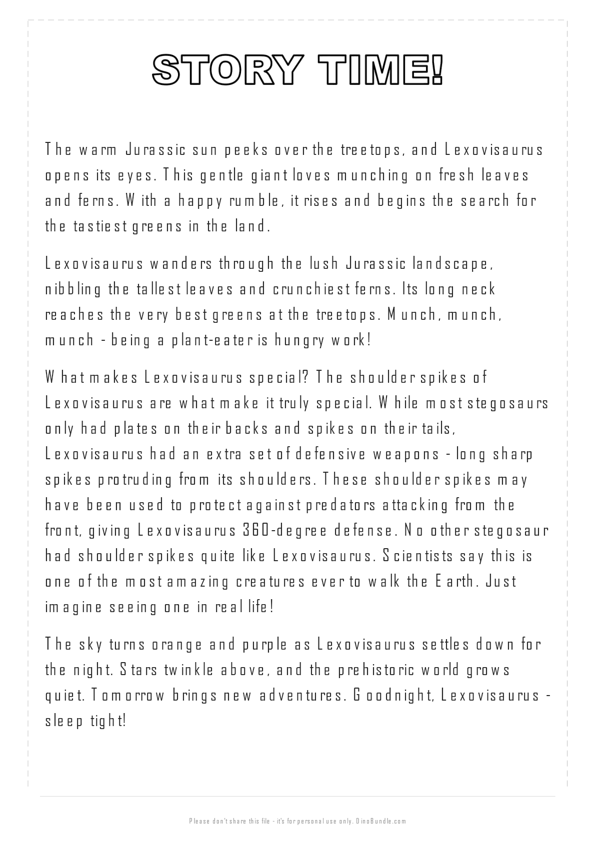 Lexovisaurus printable page 4