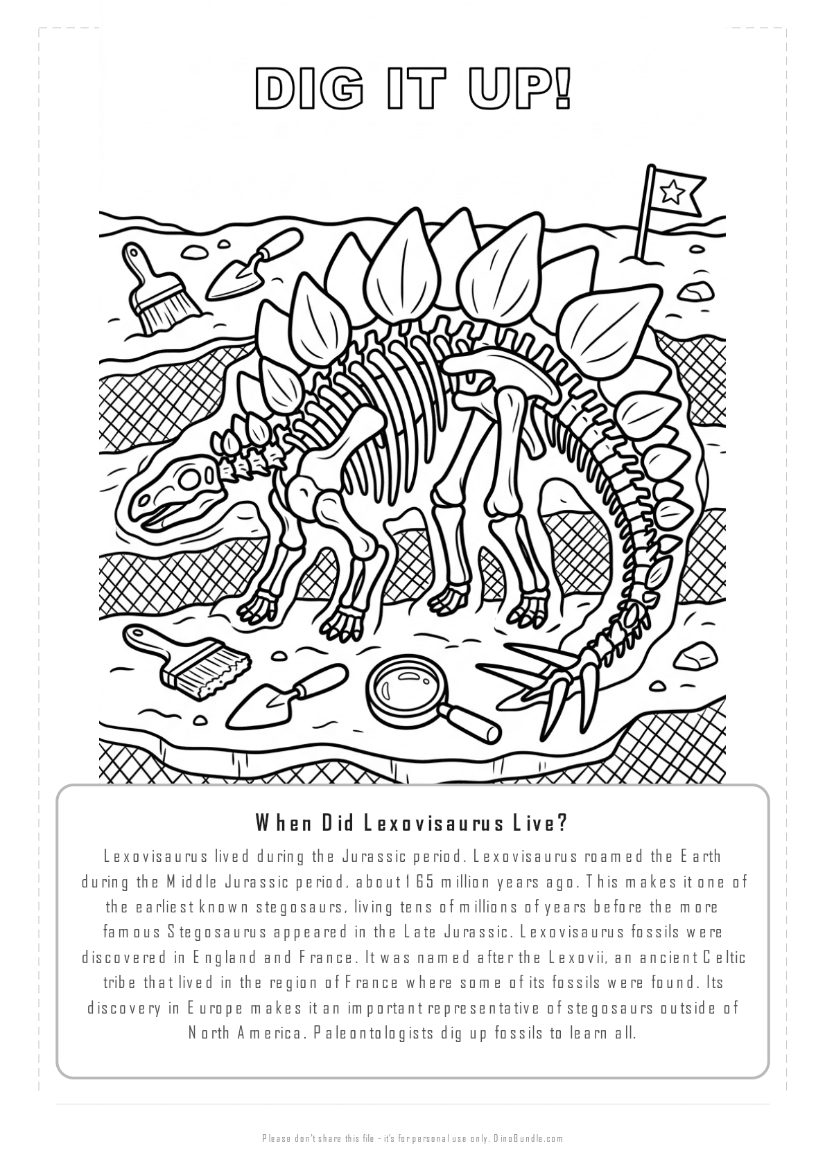 Lexovisaurus printable page 6