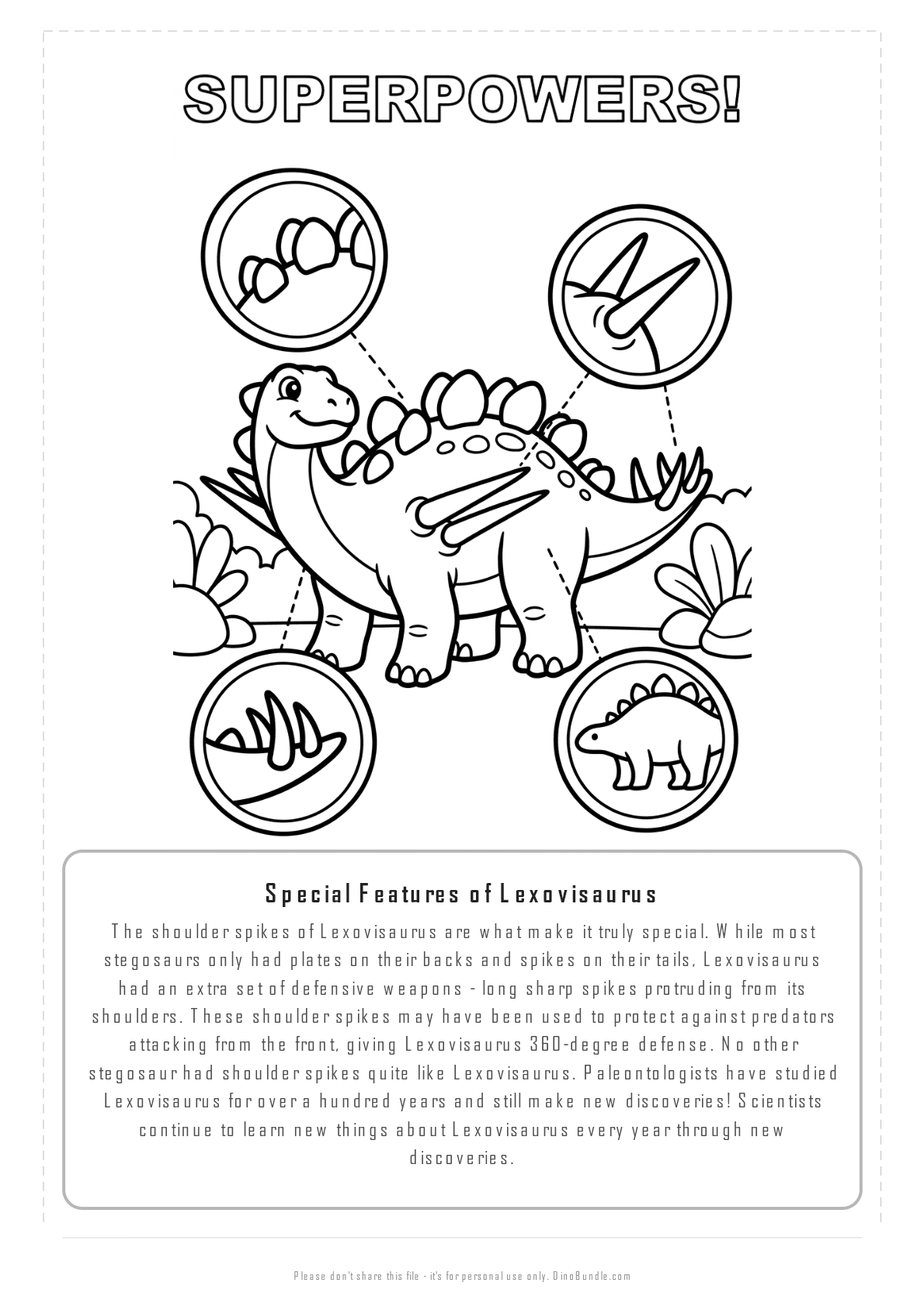 Lexovisaurus printable page 7