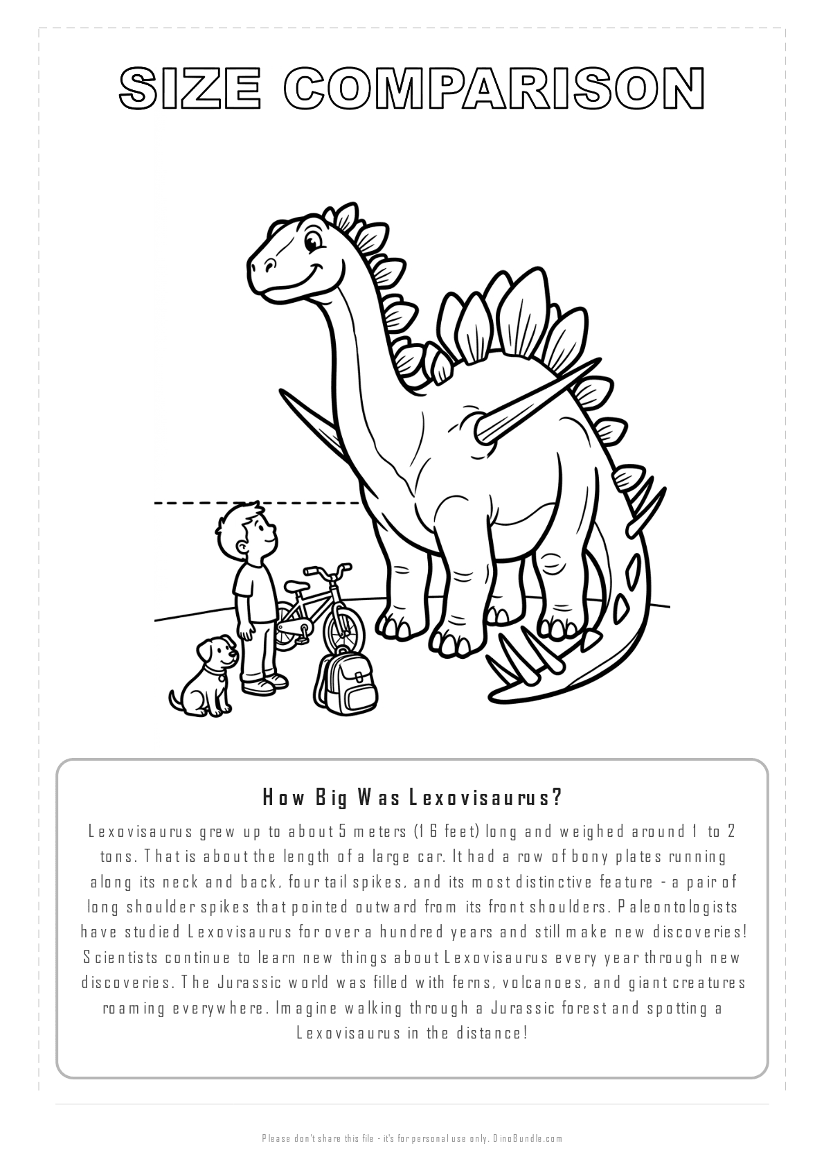 Lexovisaurus printable page 8