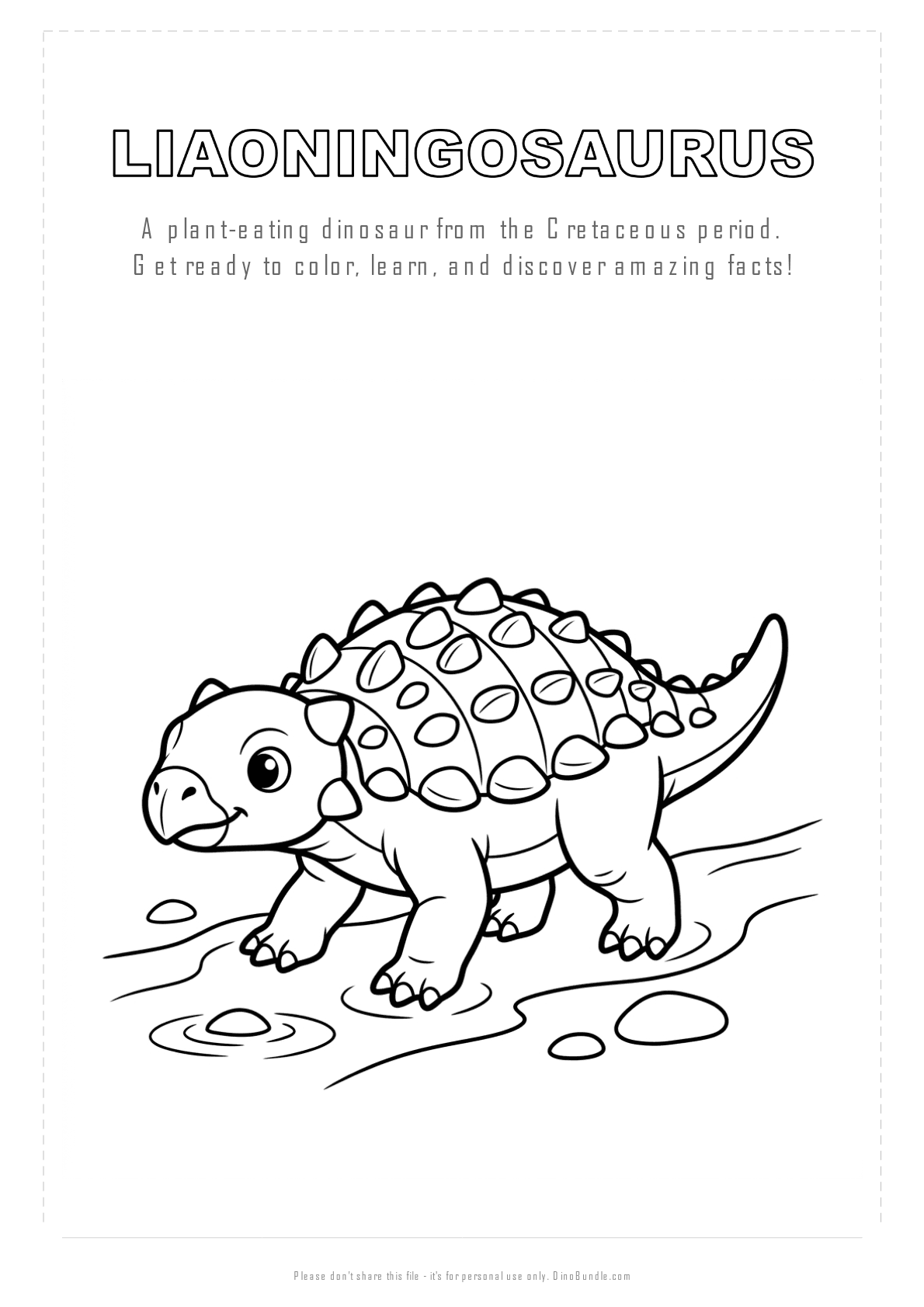 Liaoningosaurus printable page 1