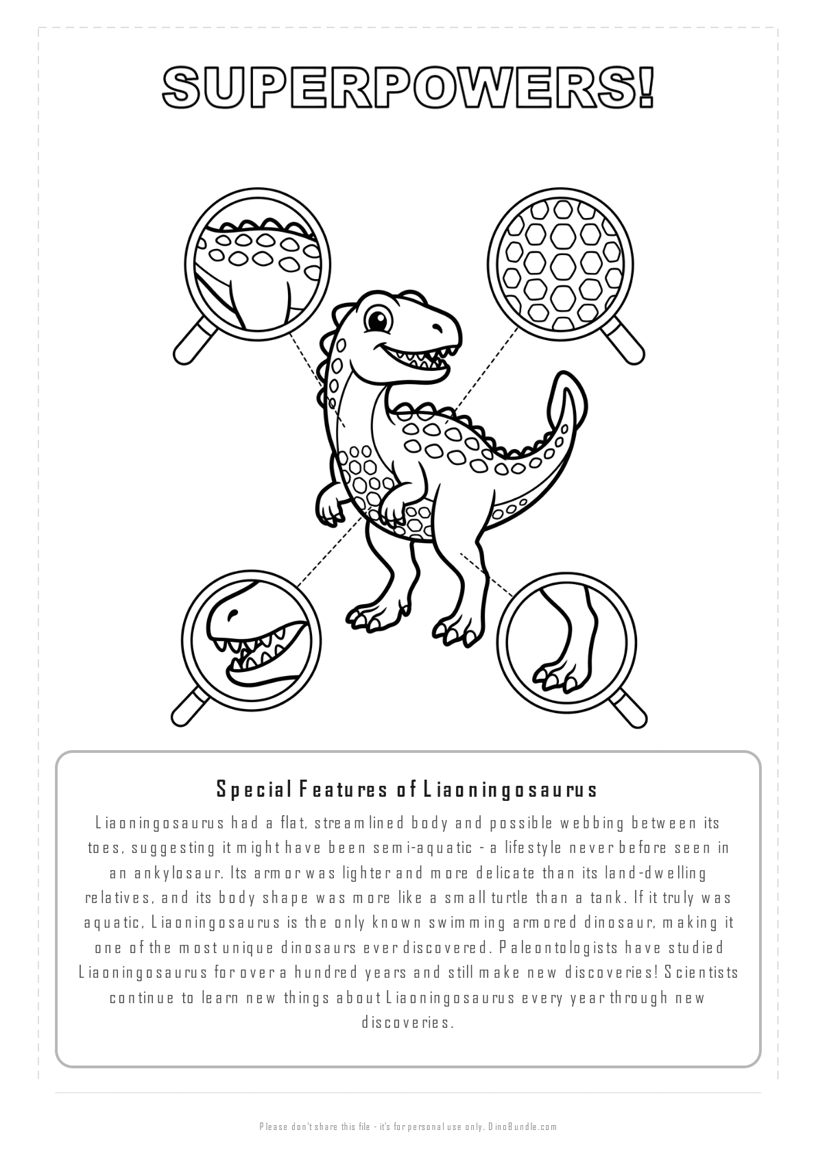 Liaoningosaurus printable page 7