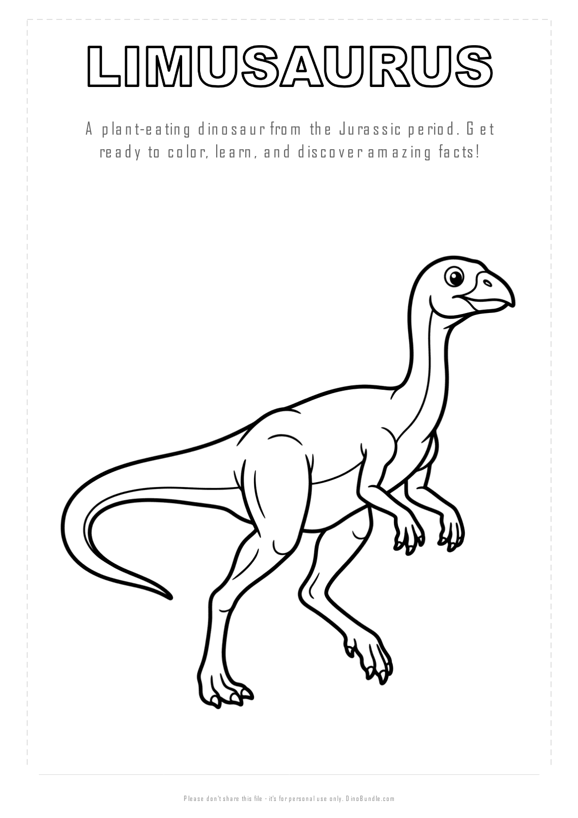 Limusaurus printable page 1