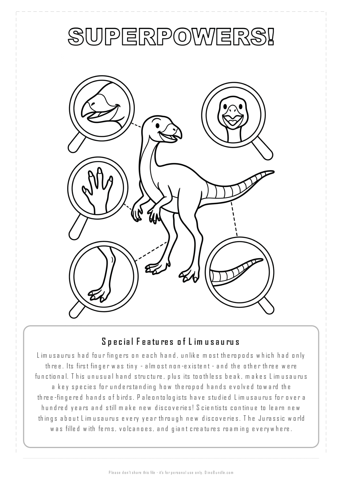 Limusaurus printable page 7