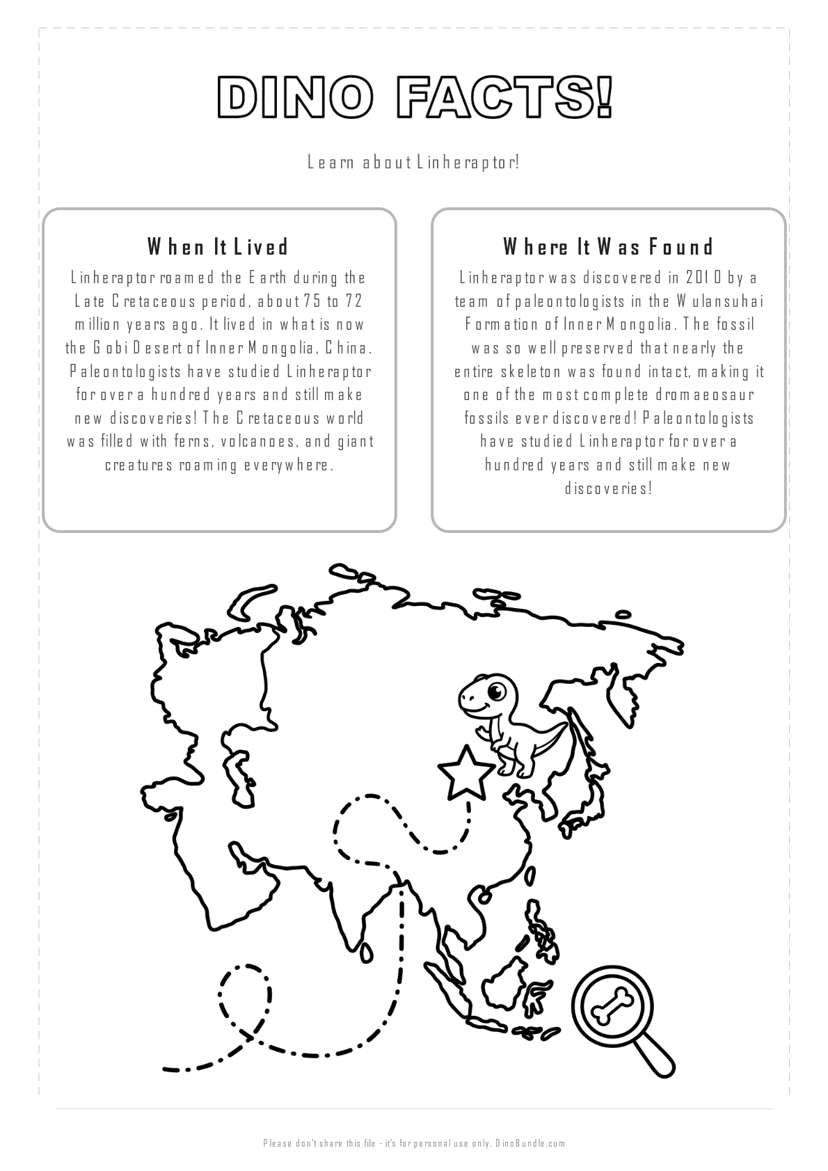 Linheraptor printable page 2