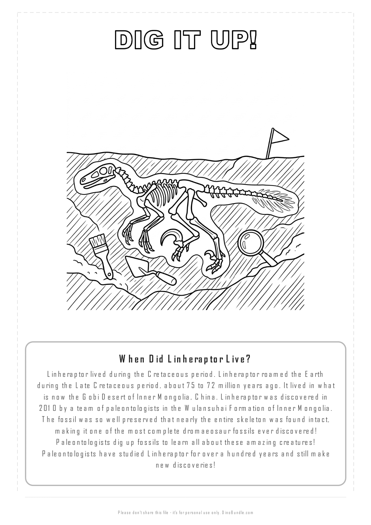 Linheraptor printable page 6