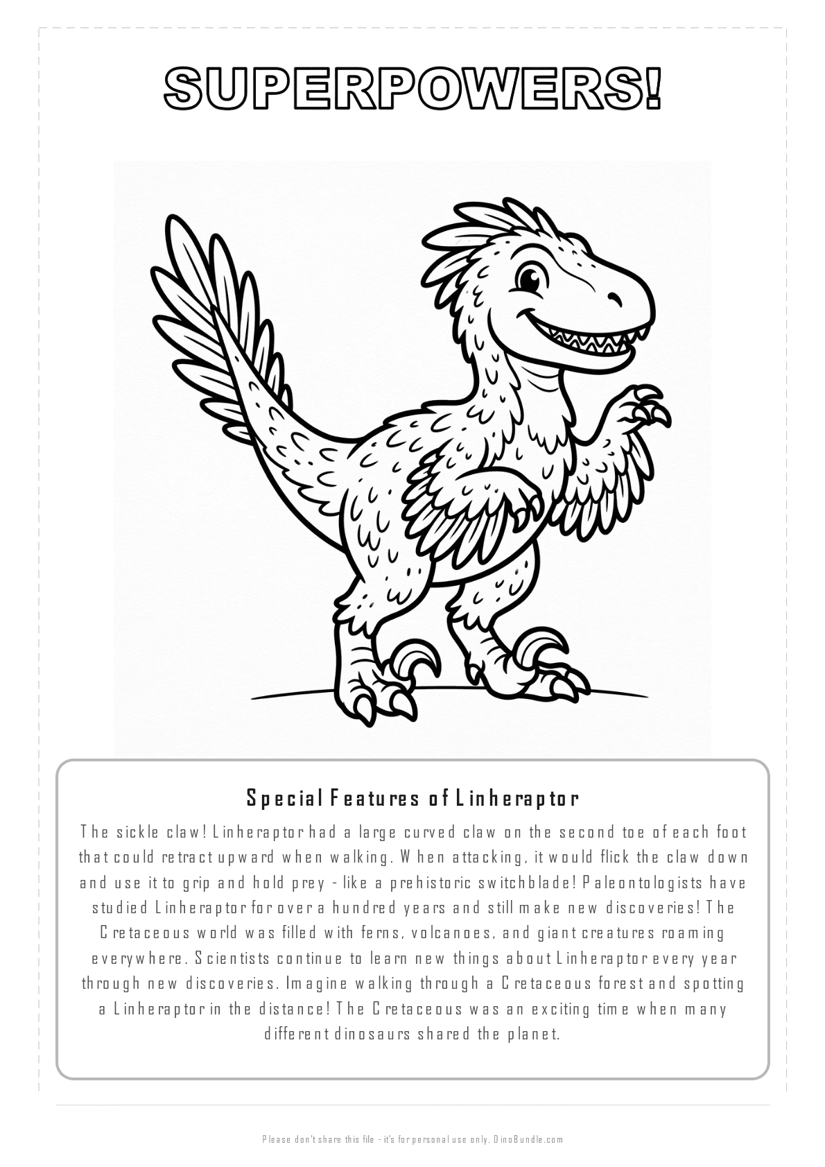 Linheraptor printable page 7