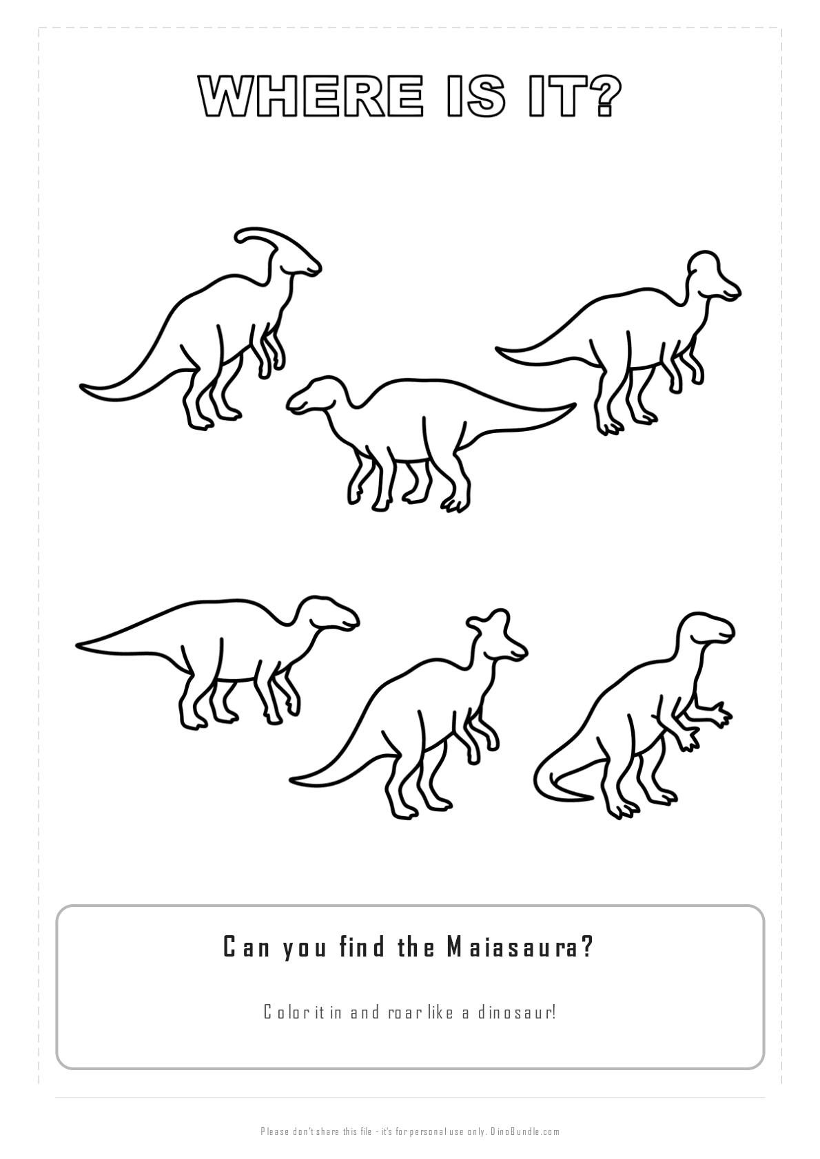 Maiasaura printable page 3