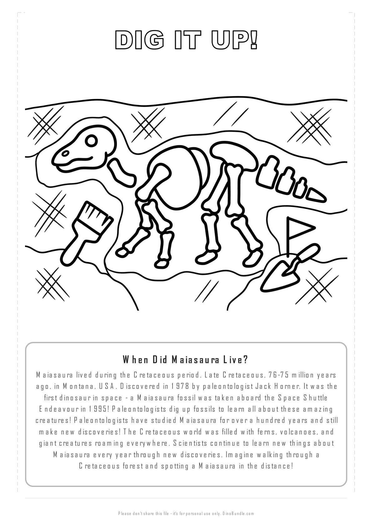 Maiasaura printable page 6