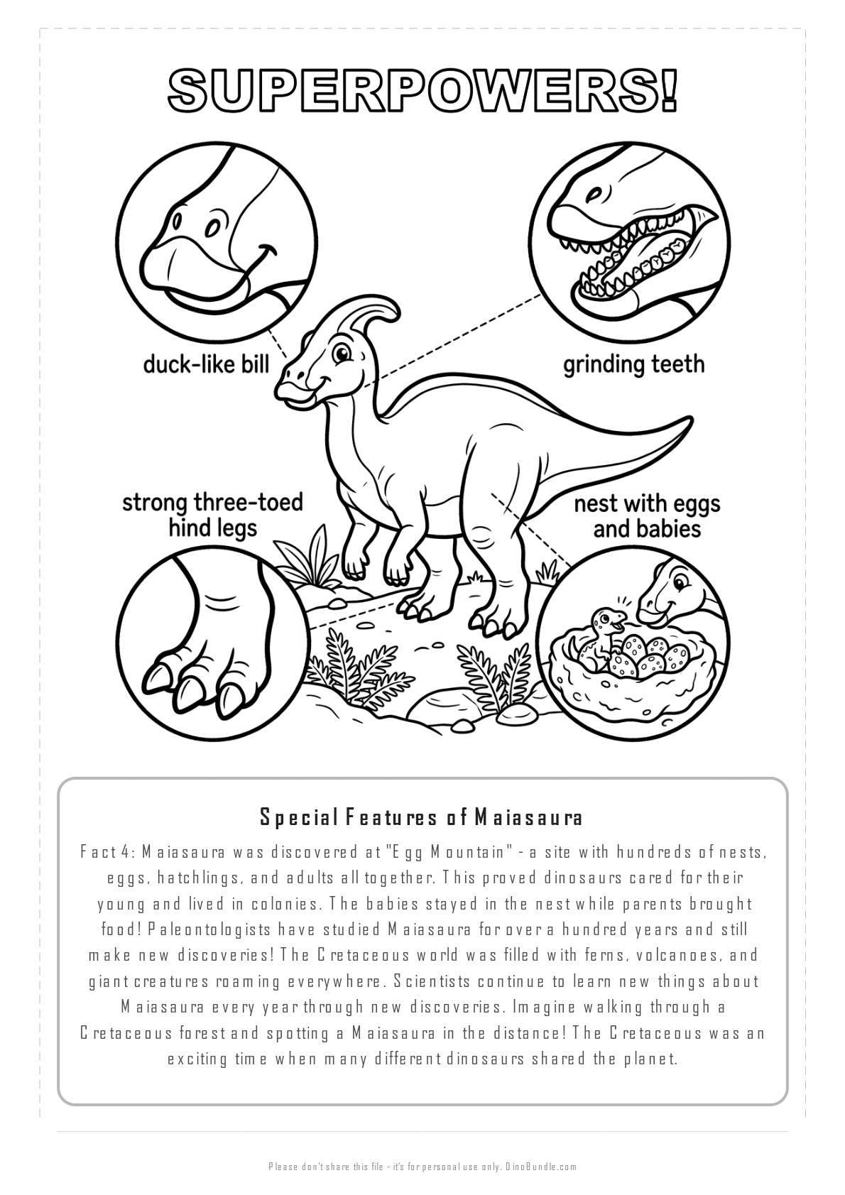Maiasaura printable page 7