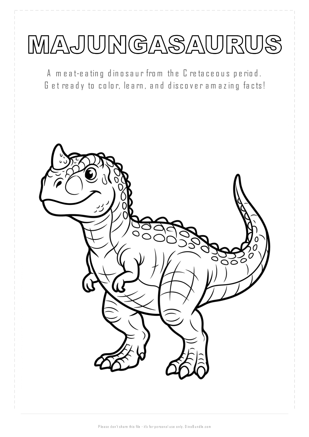 Majungasaurus printable page 1