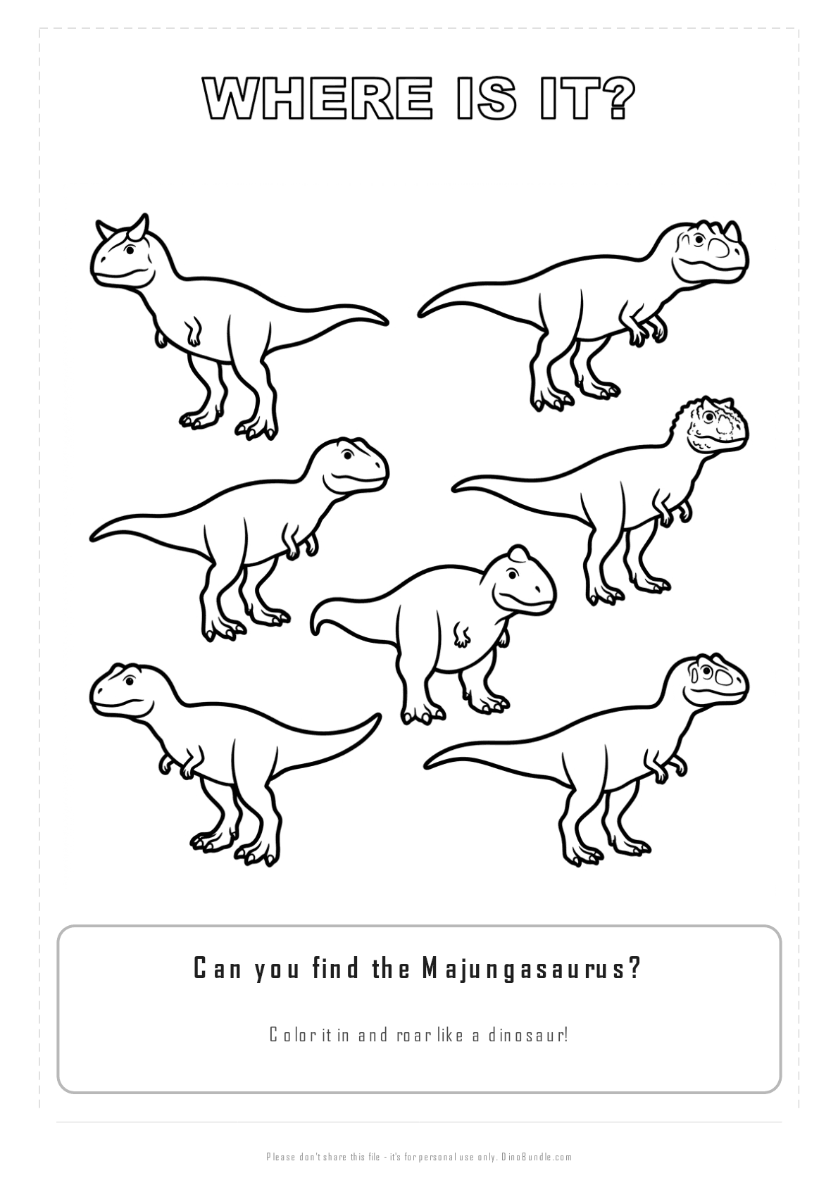Majungasaurus printable page 3