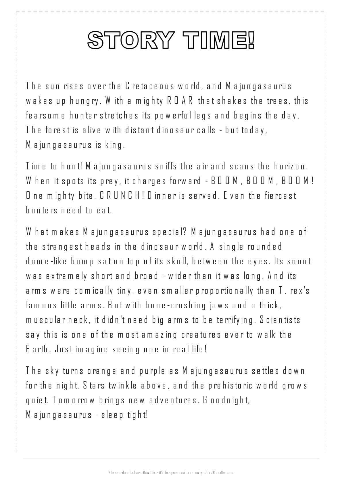 Majungasaurus printable page 4