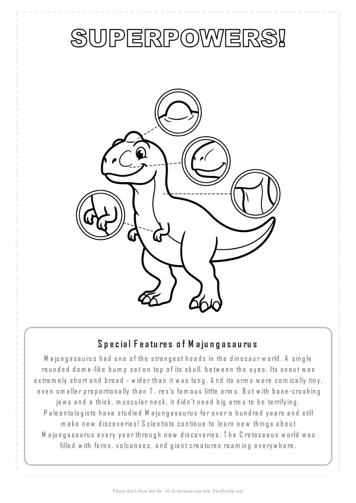 Majungasaurus printable page 7