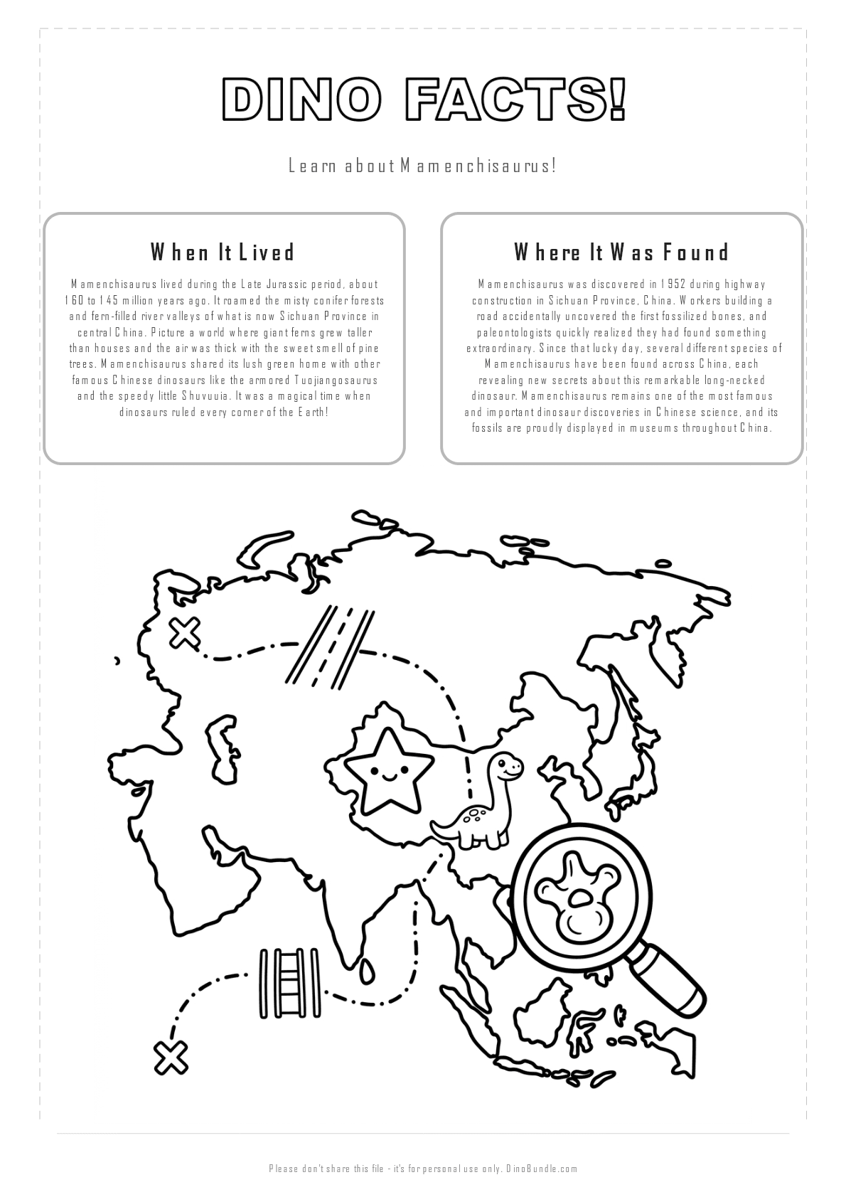 Mamenchisaurus printable page 2