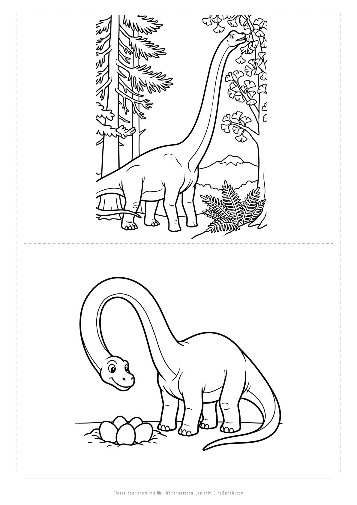 Mamenchisaurus printable page 5