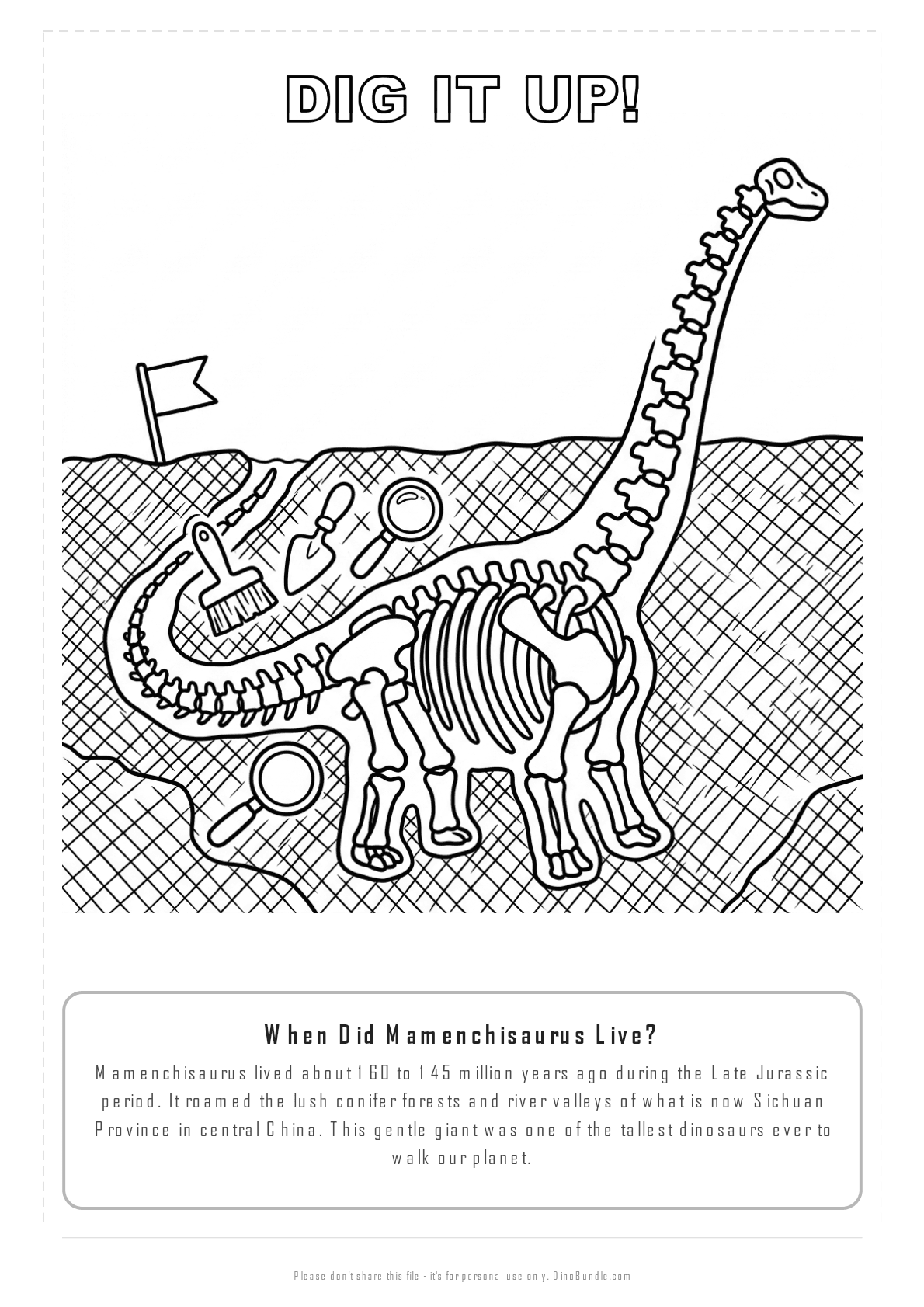 Mamenchisaurus printable page 6