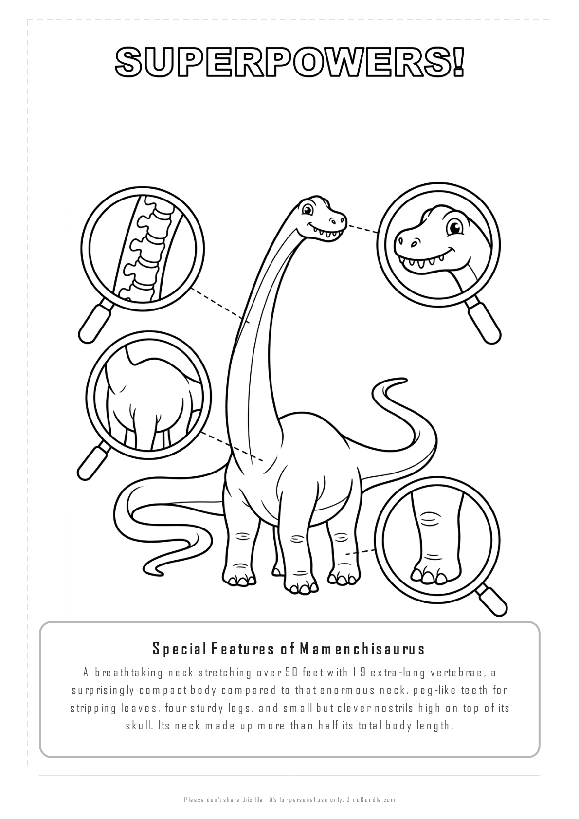 Mamenchisaurus printable page 7