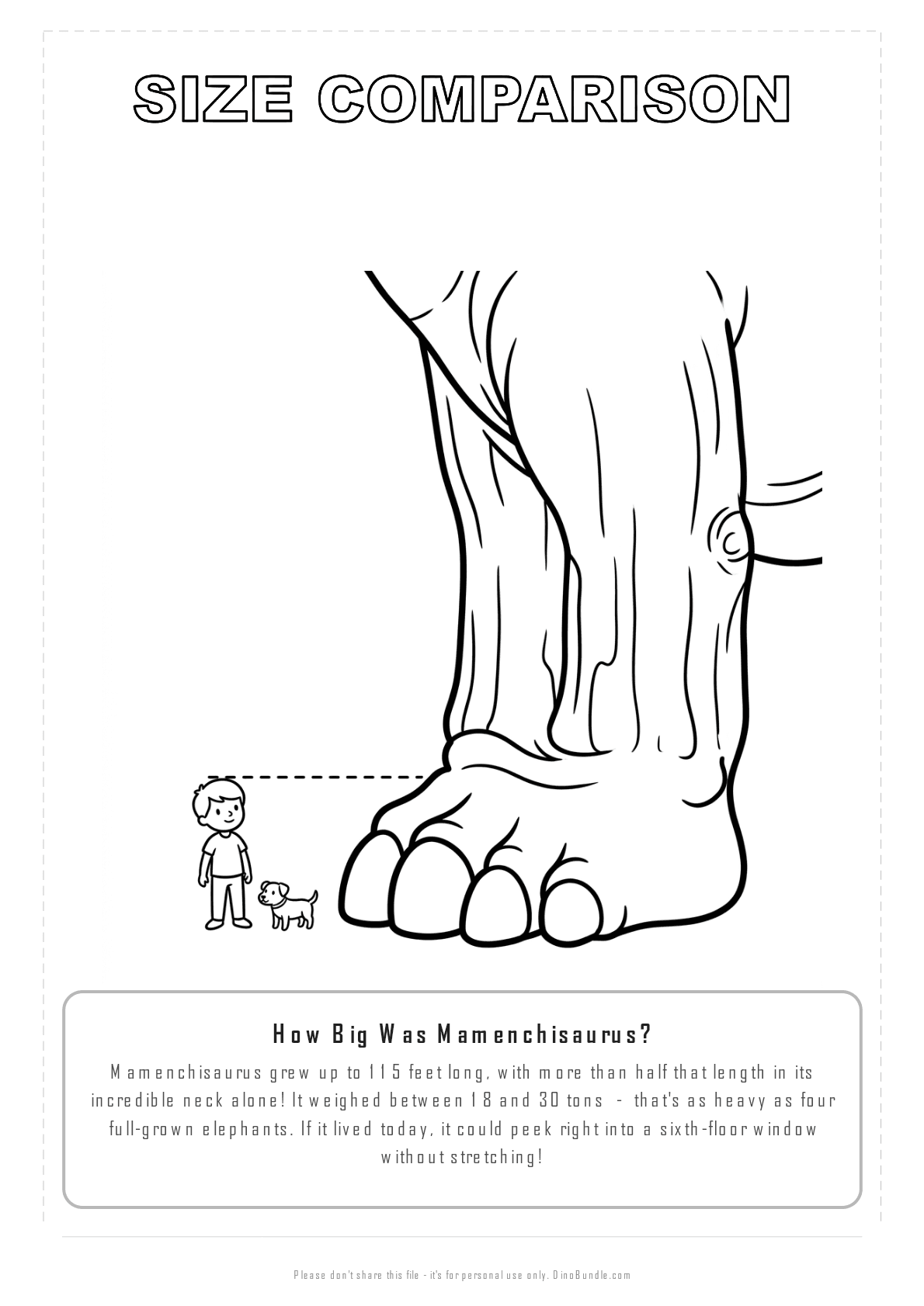 Mamenchisaurus printable page 8