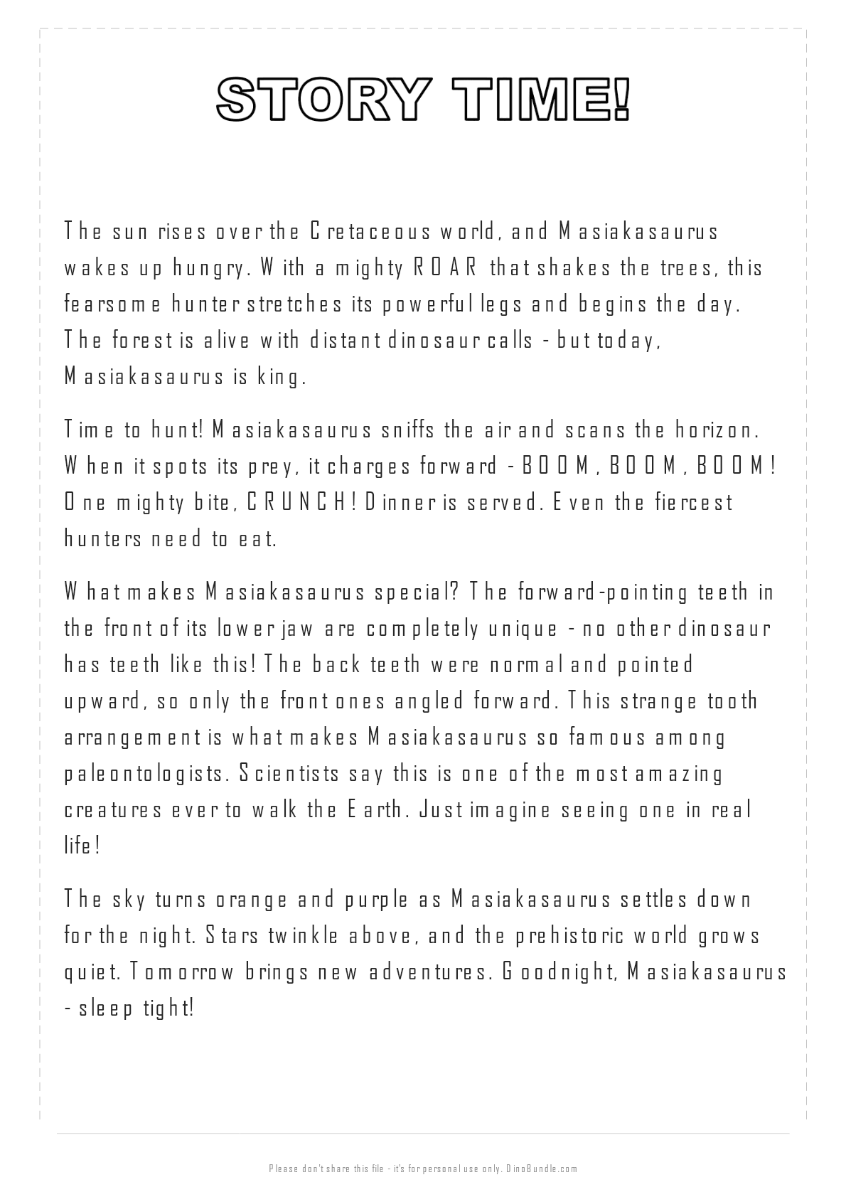 Masiakasaurus printable page 4