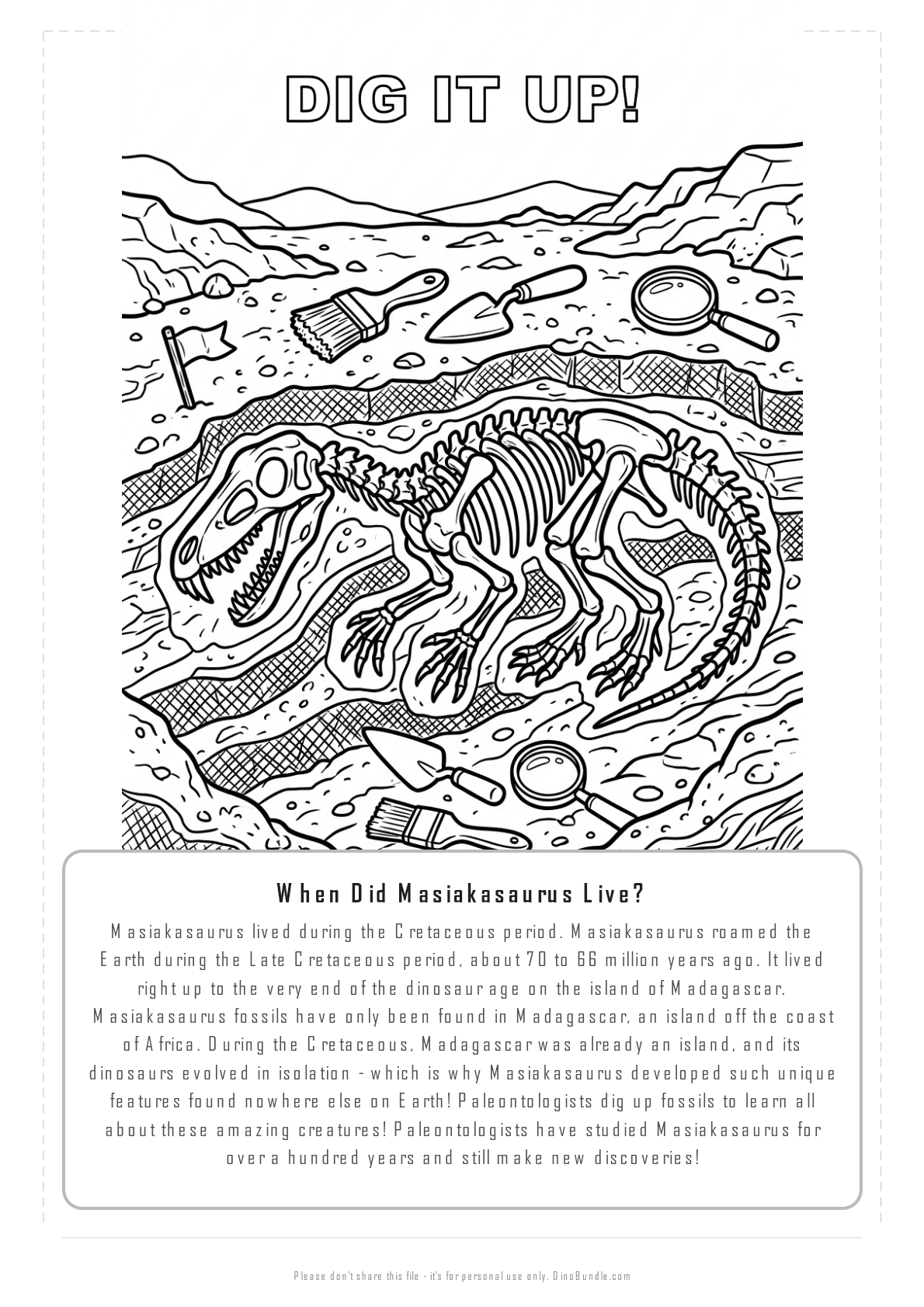Masiakasaurus printable page 6