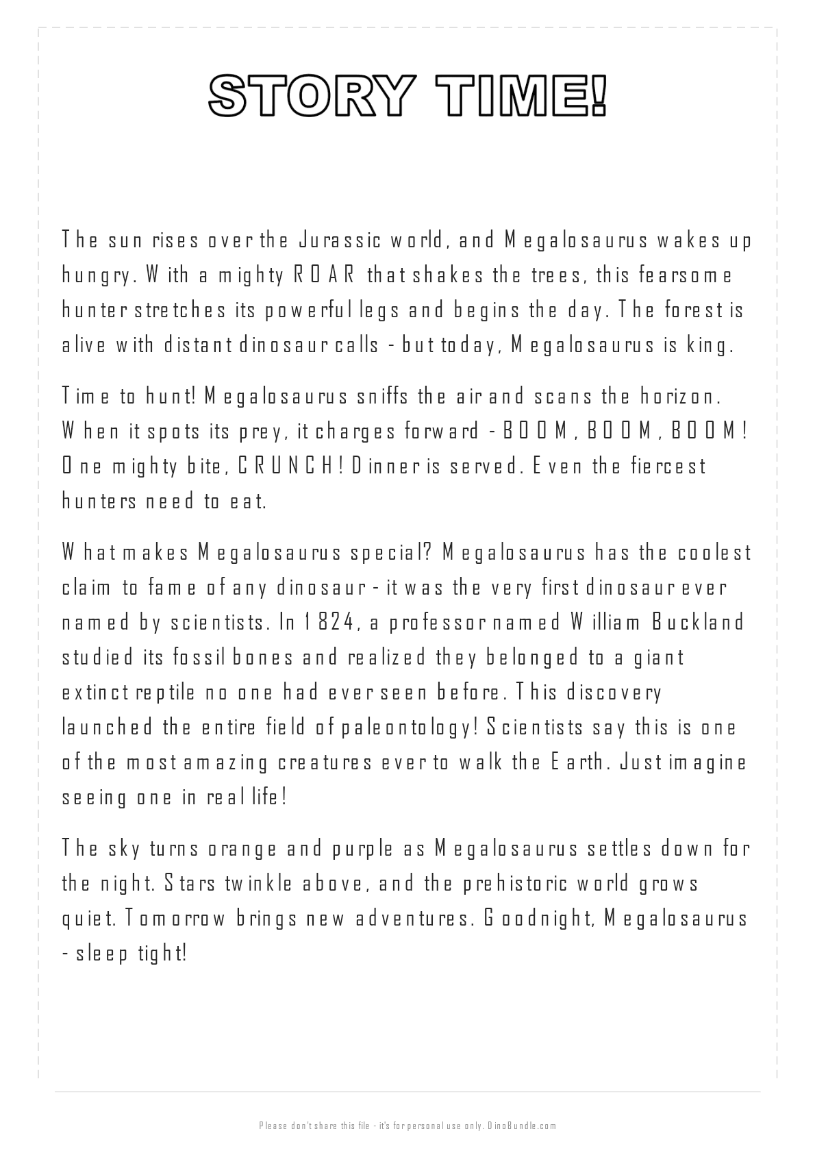 Megalosaurus printable page 4
