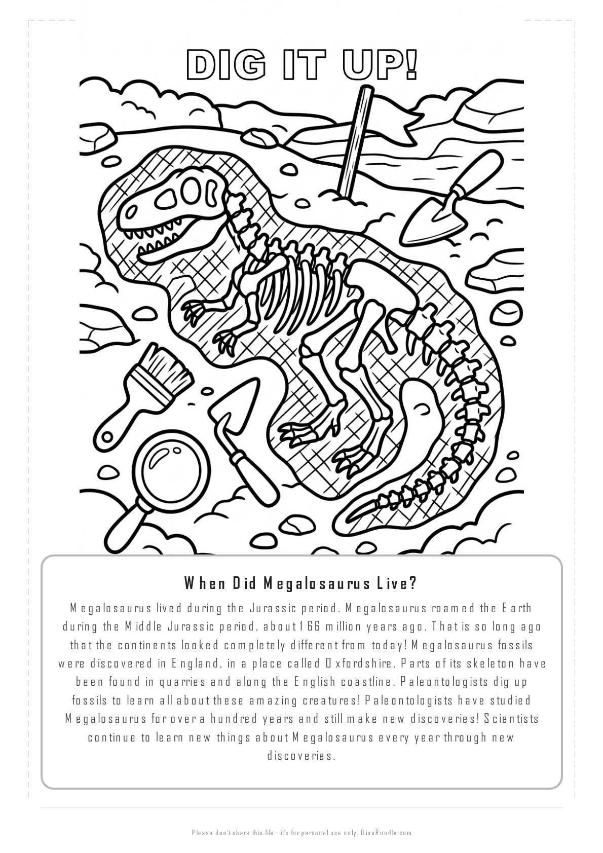 Megalosaurus printable page 6